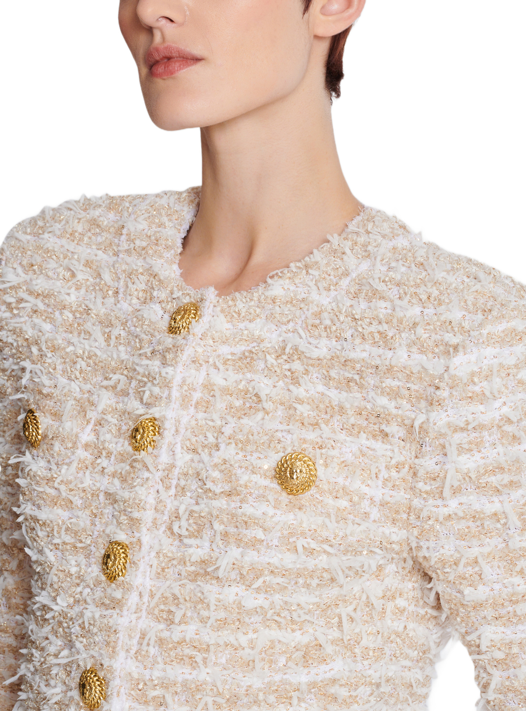 Veste courte en tweed BALMAIN Doré