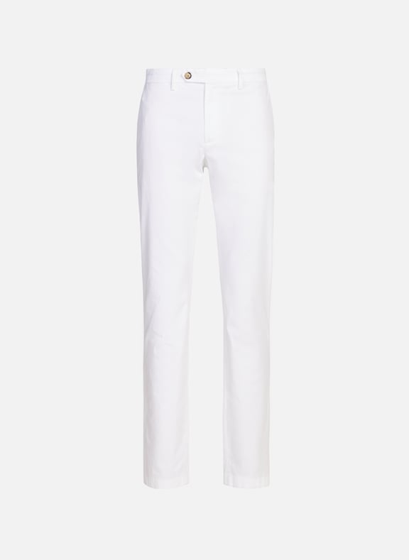 Cotton blend chino trousers White by FACONNABLE FACONNABLE Cotton blend chino trousers White