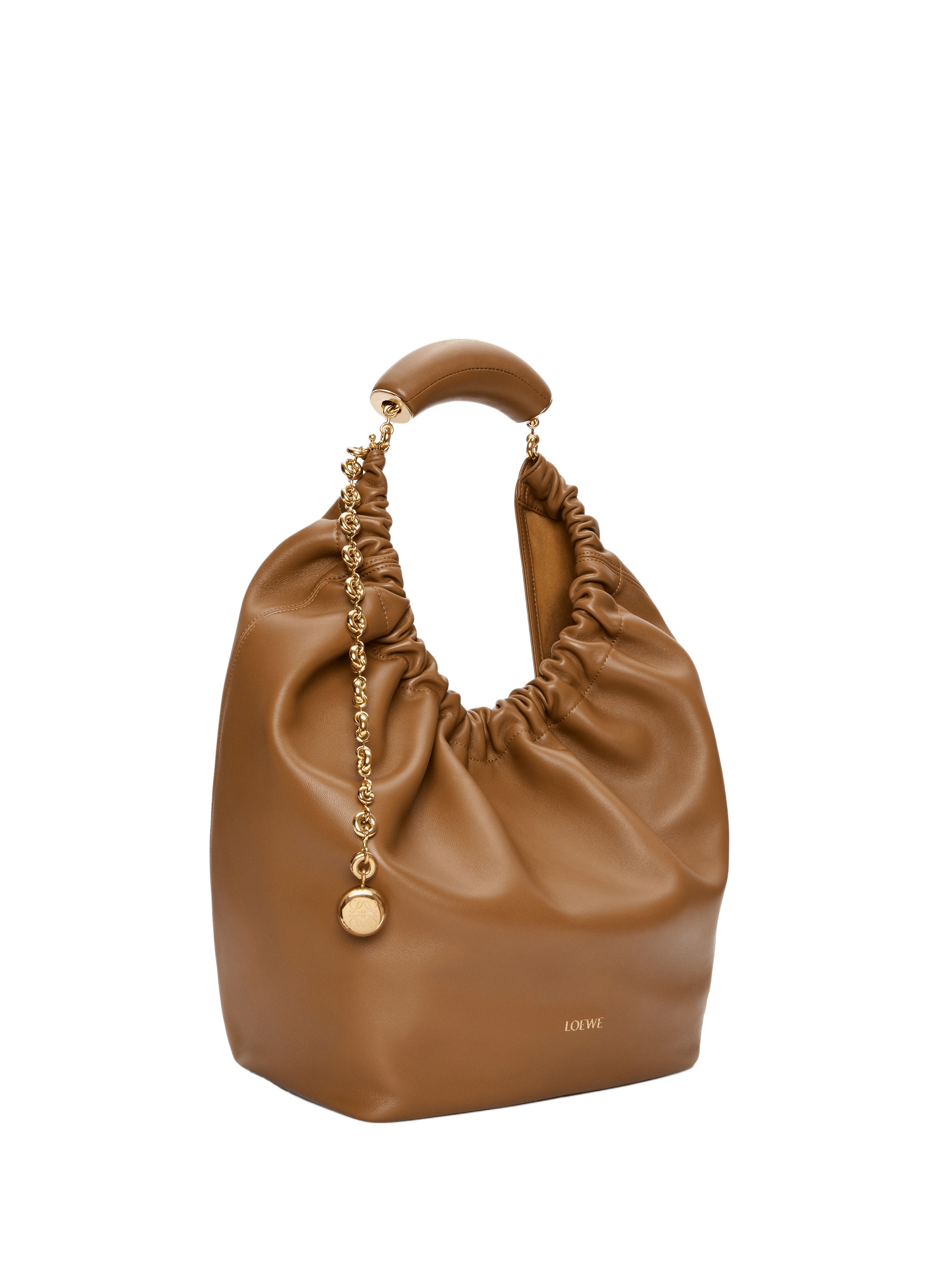Sac Squeeze moyen en cuir d'agneau LOEWE Beige