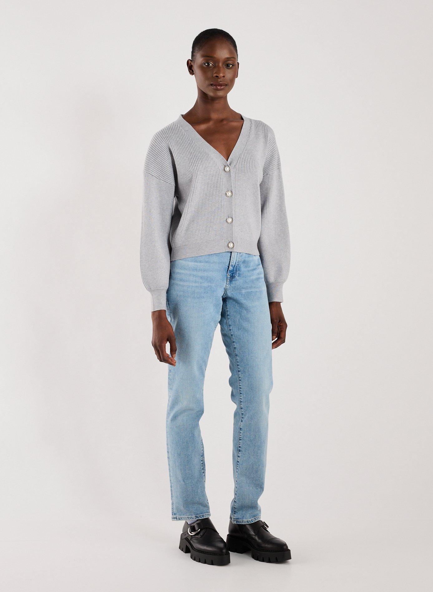 Cardigan en maille GUESS Gris