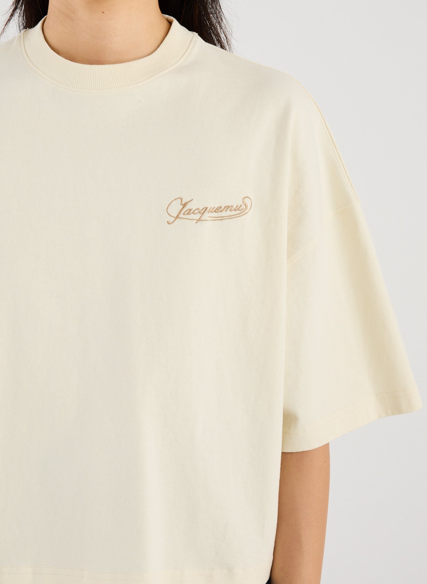 T-shirt en coton JACQUEMUS Beige