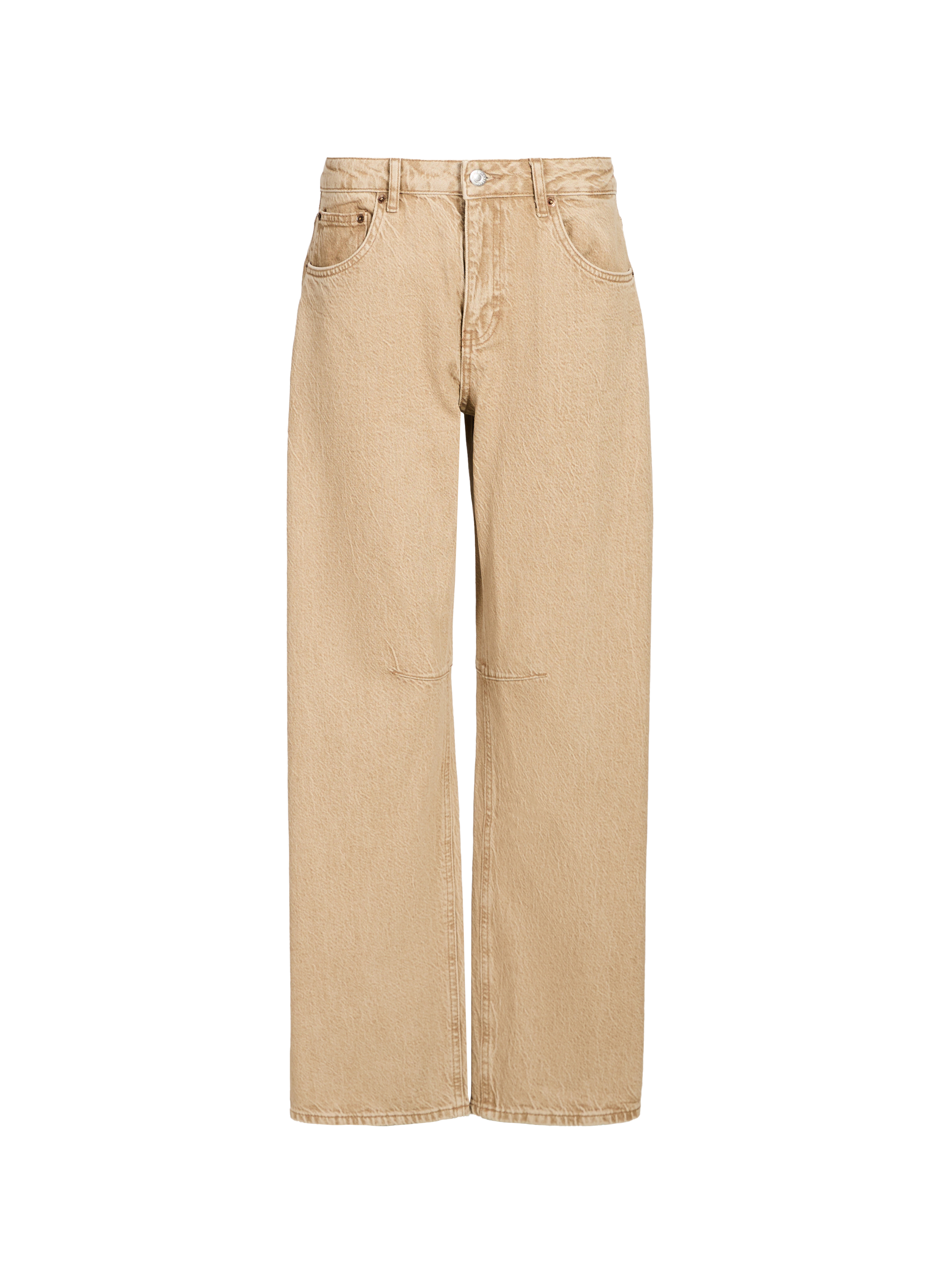 Jean large en coton TOPSHOP Beige