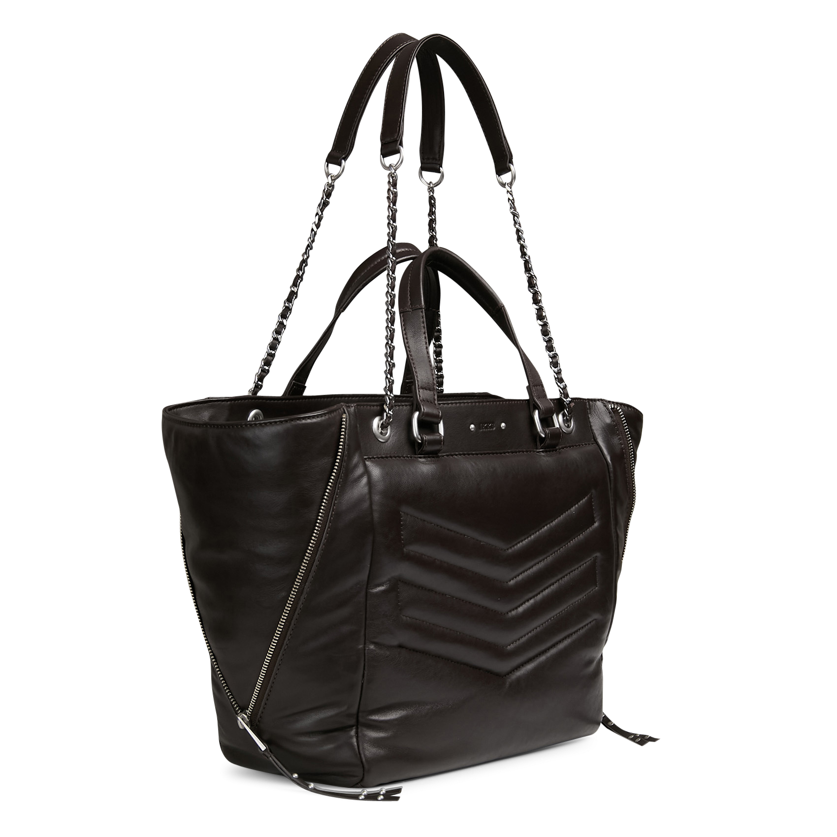 Sac porté épaule en cuir 1440 l IKKS Marron