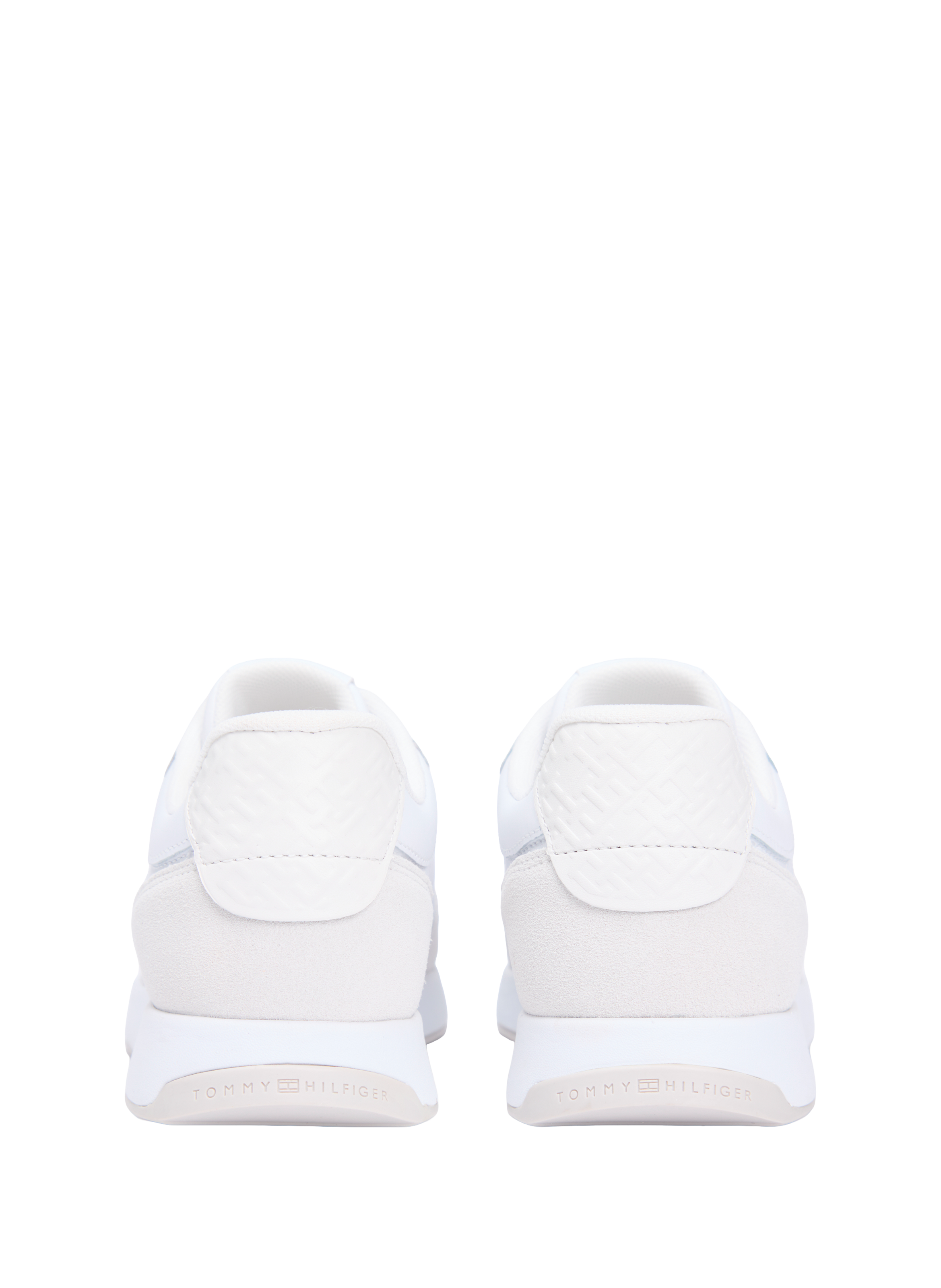 Low lace-up leather sneaker TOMMY HILFIGER White