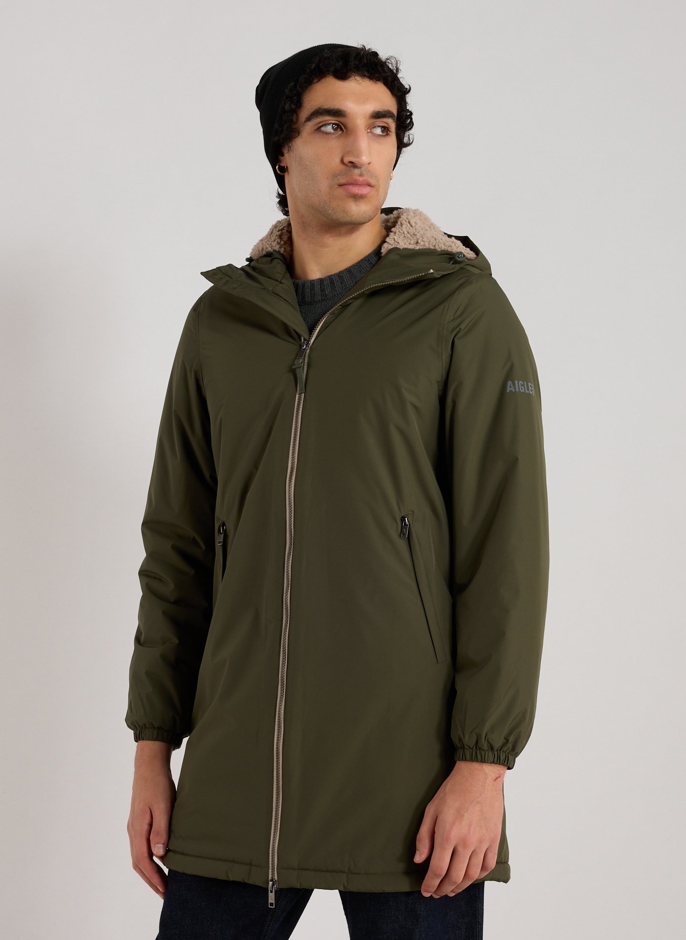 AIGLE Mid-length jacket Khaki