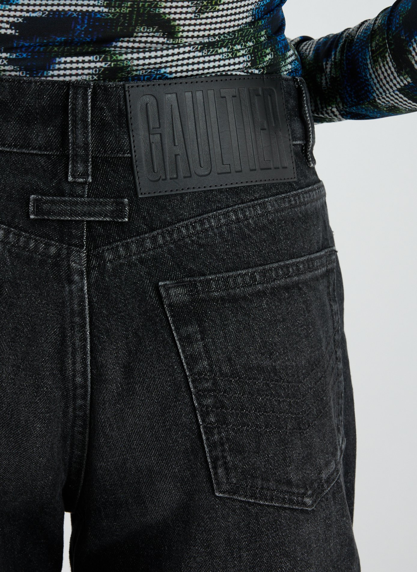 Jean large en coton JEAN PAUL GAULTIER Noir