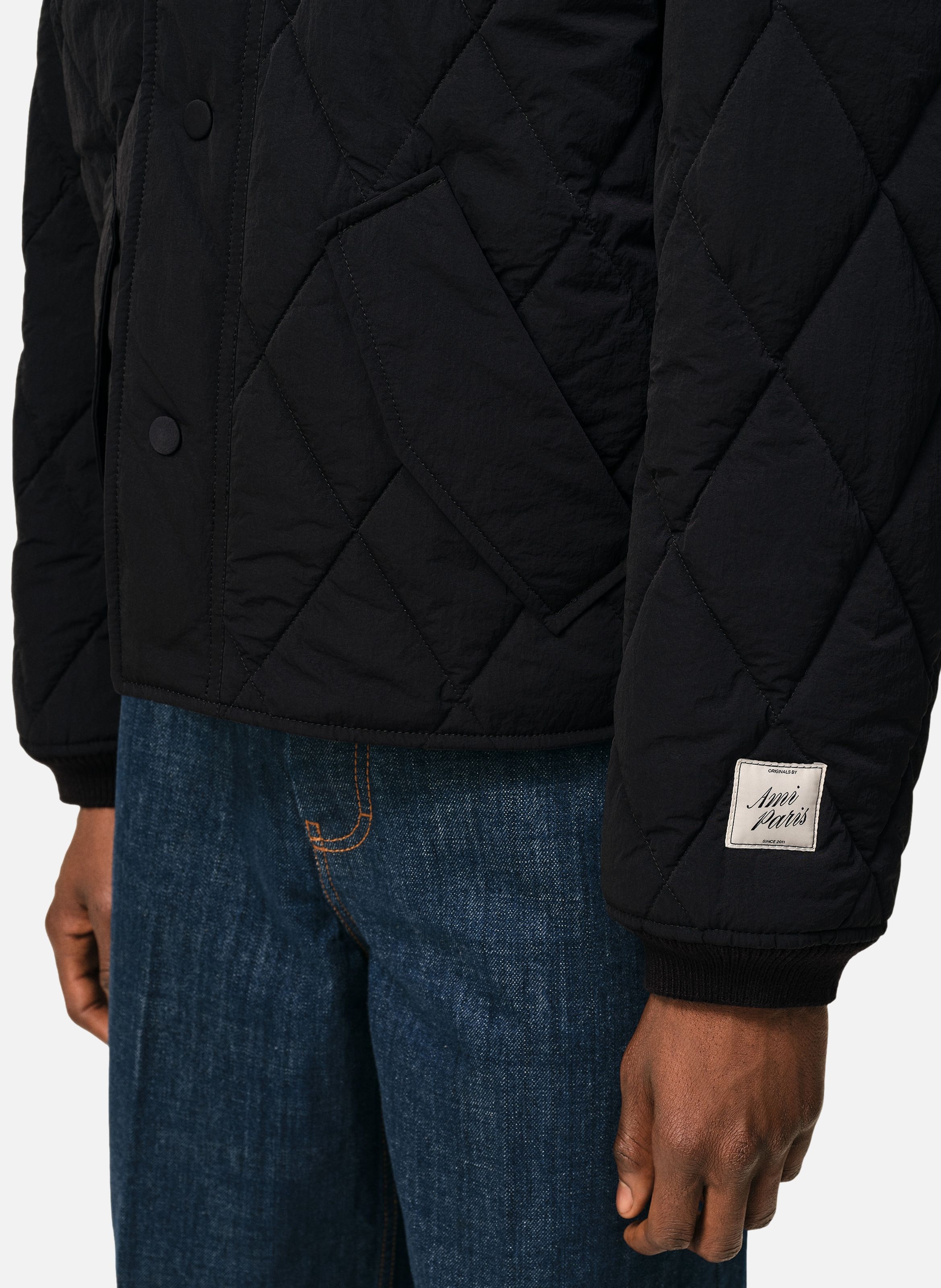 Veste rembourrée unisexe en nylon AMI PARIS Noir