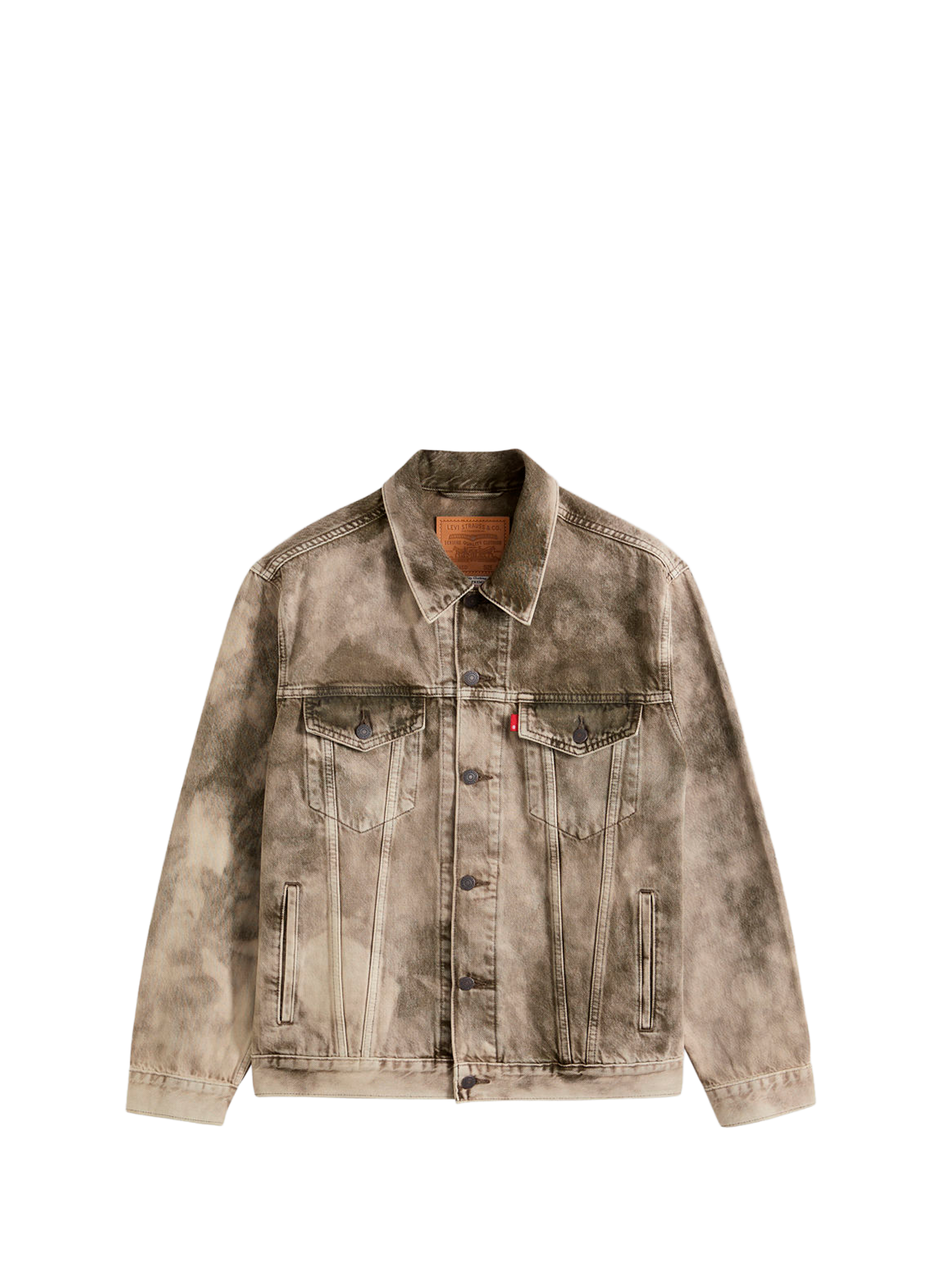 Veste Trucker délavée en coton LEVI'S Marron