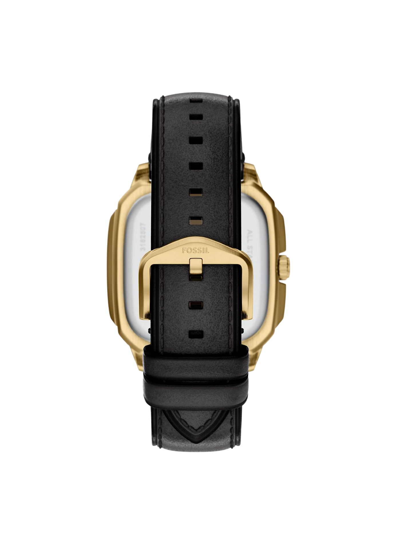 Montre Crosby bracelet en cuir FOSSIL Noir