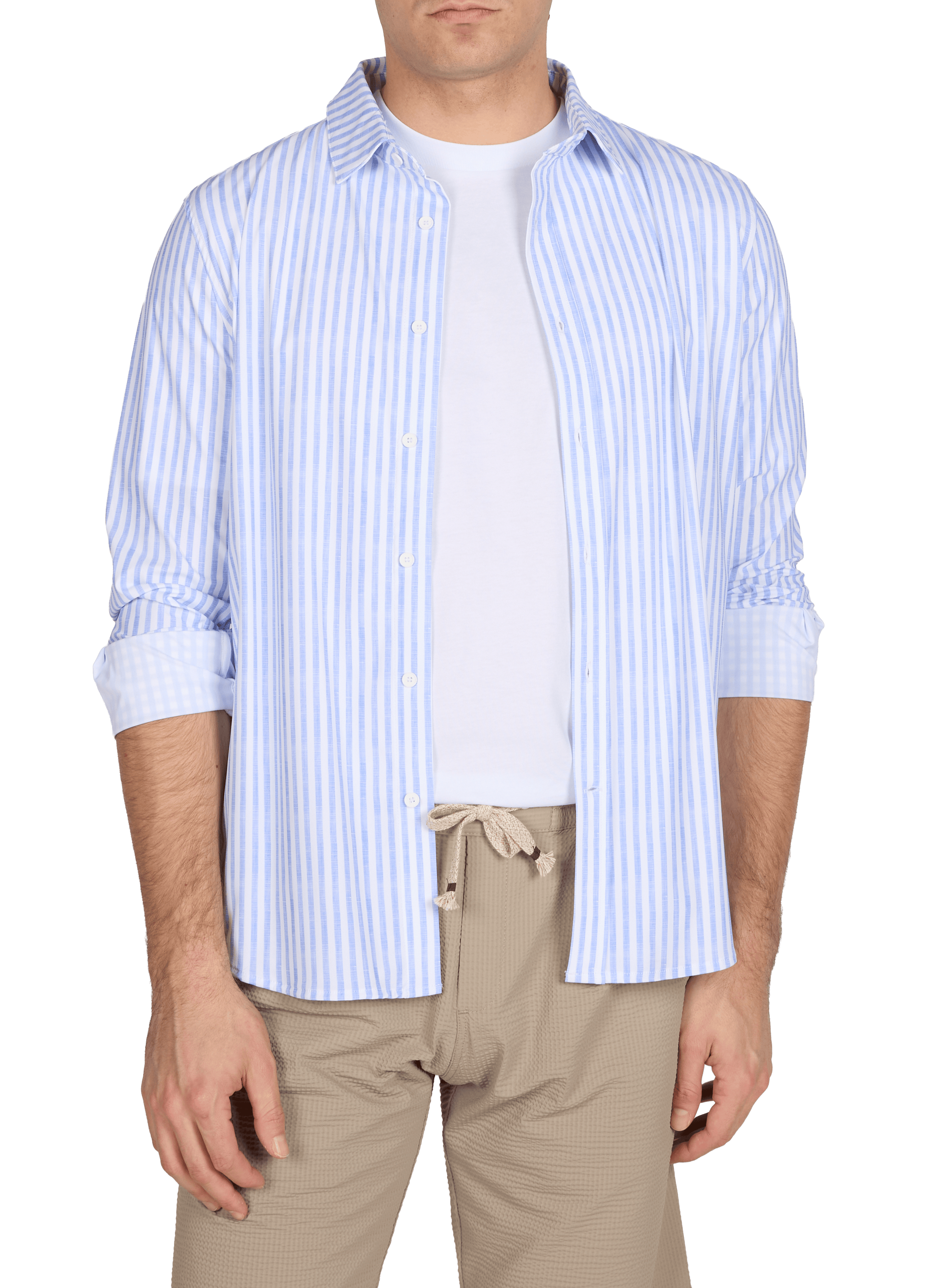 Chemise droite à rayures Jean Murcie 1789 CALA Blanc