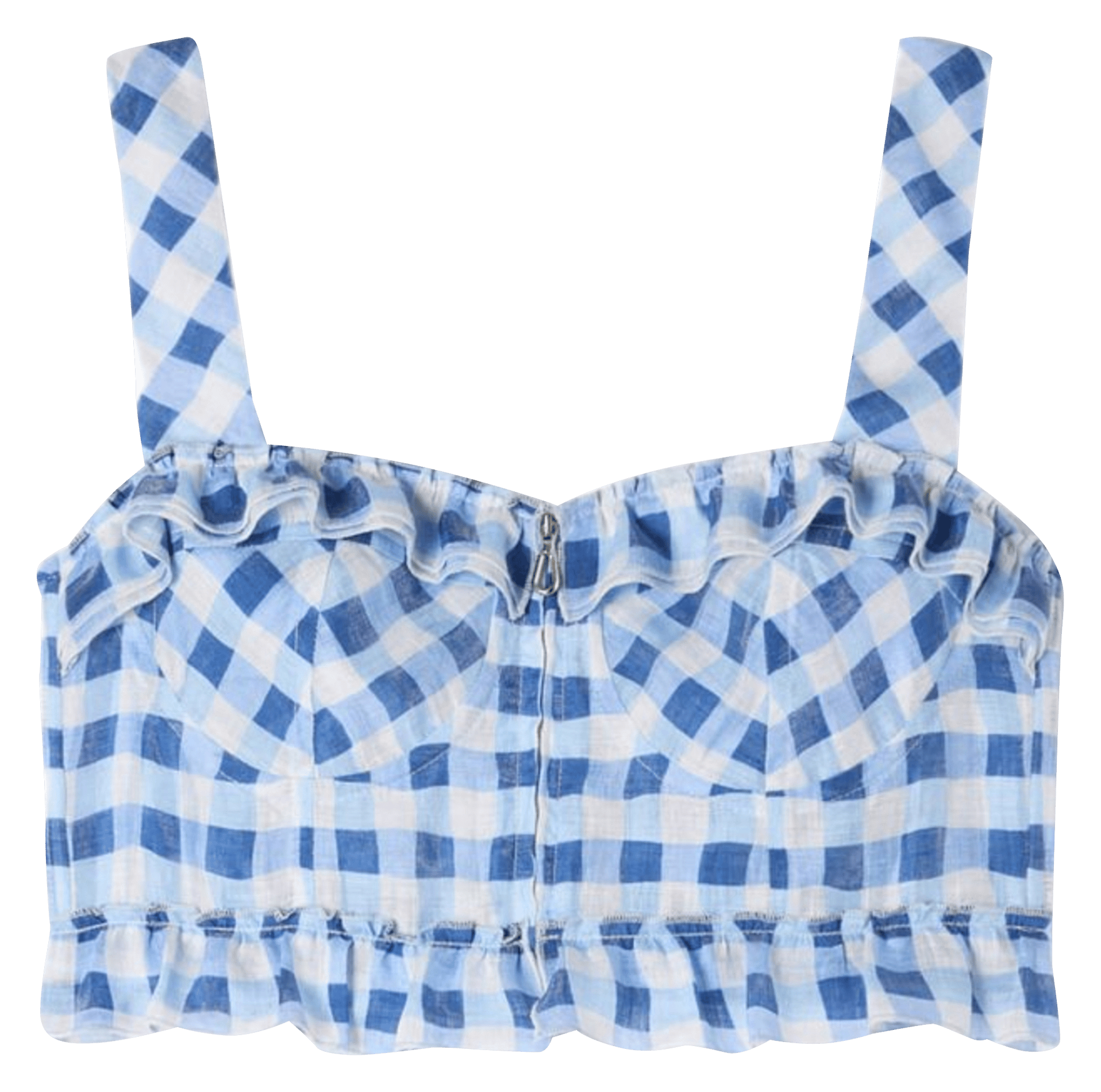 Top court en lin mélangé SANDRO Bleu