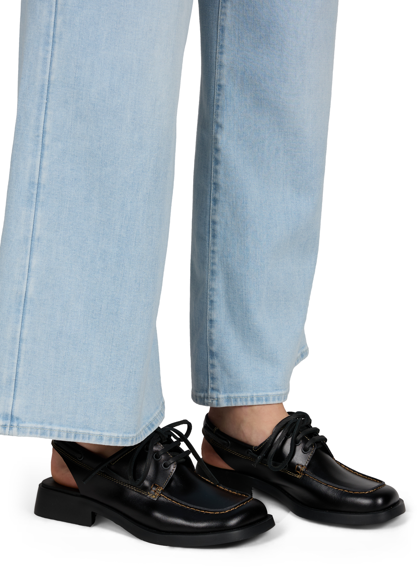 Open-back Dean leather sandals CAMPER Black