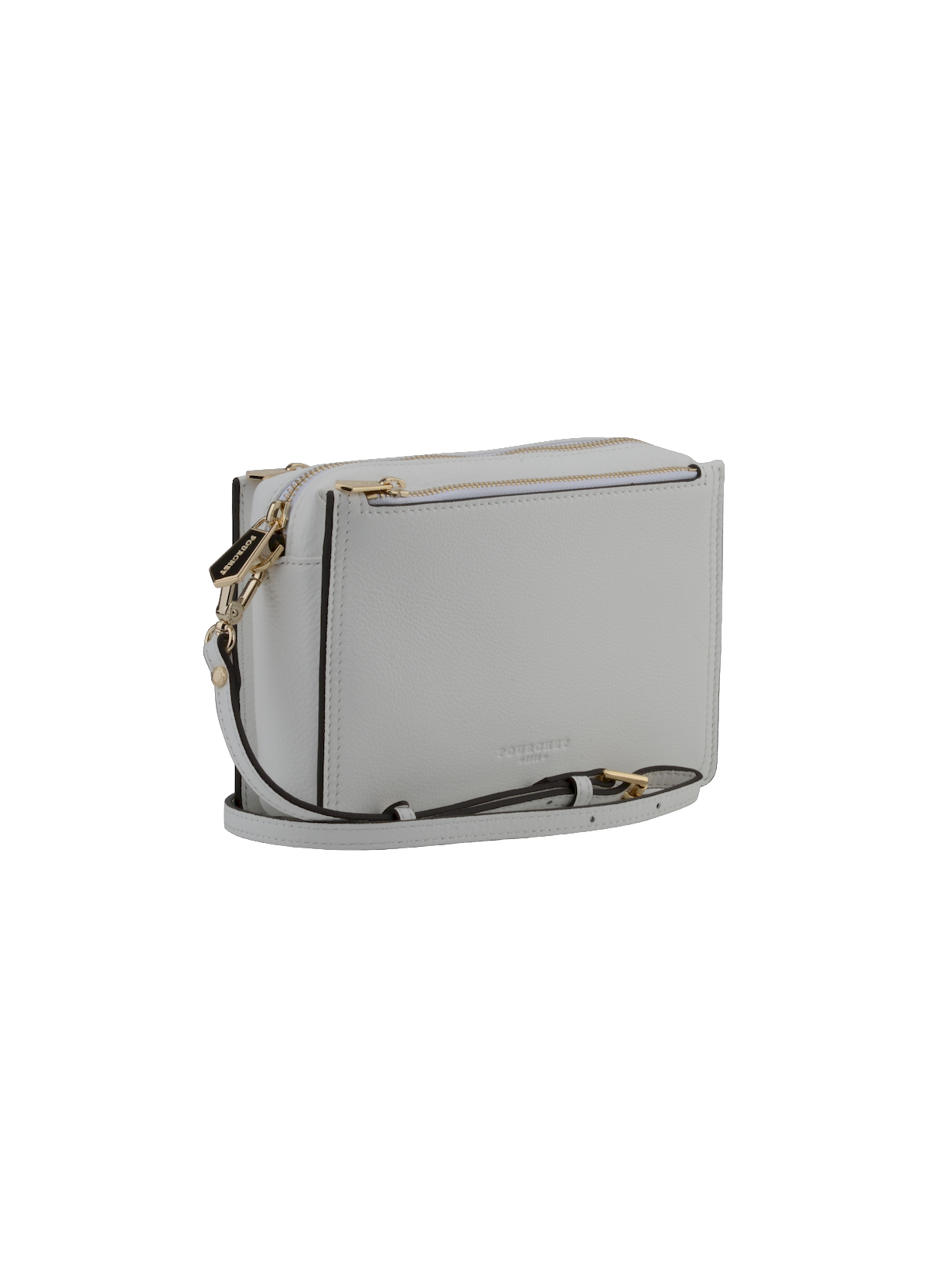 Alesia | sac trotteur gm en cuir de vachette POURCHET Blanc