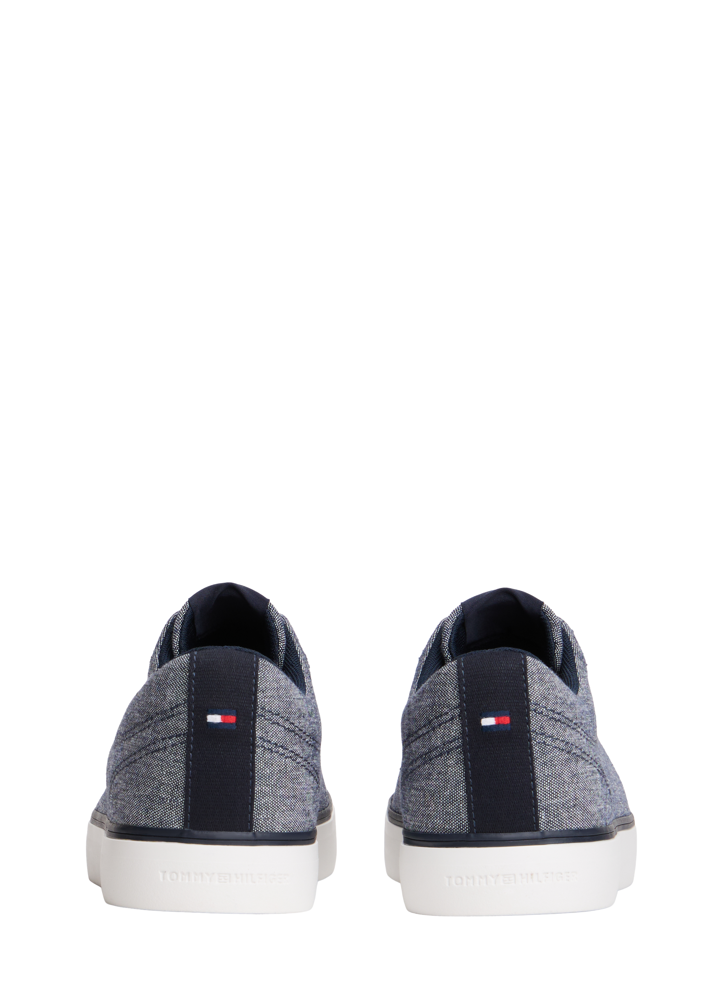 Baskets basses en lin TOMMY HILFIGER Bleu