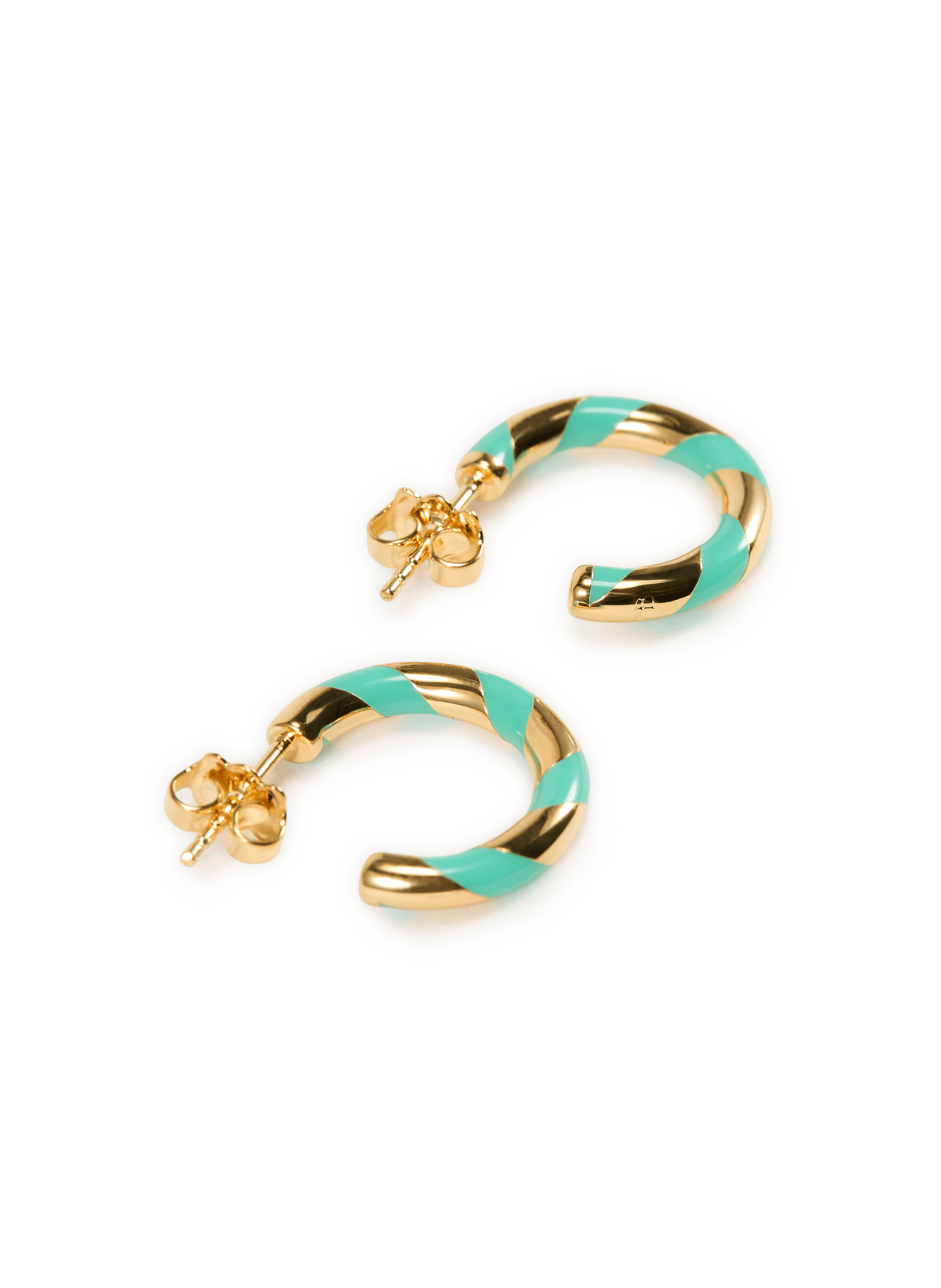 Boucles d'oreilles créoles Positano AURELIE BIDERMANN Bleu