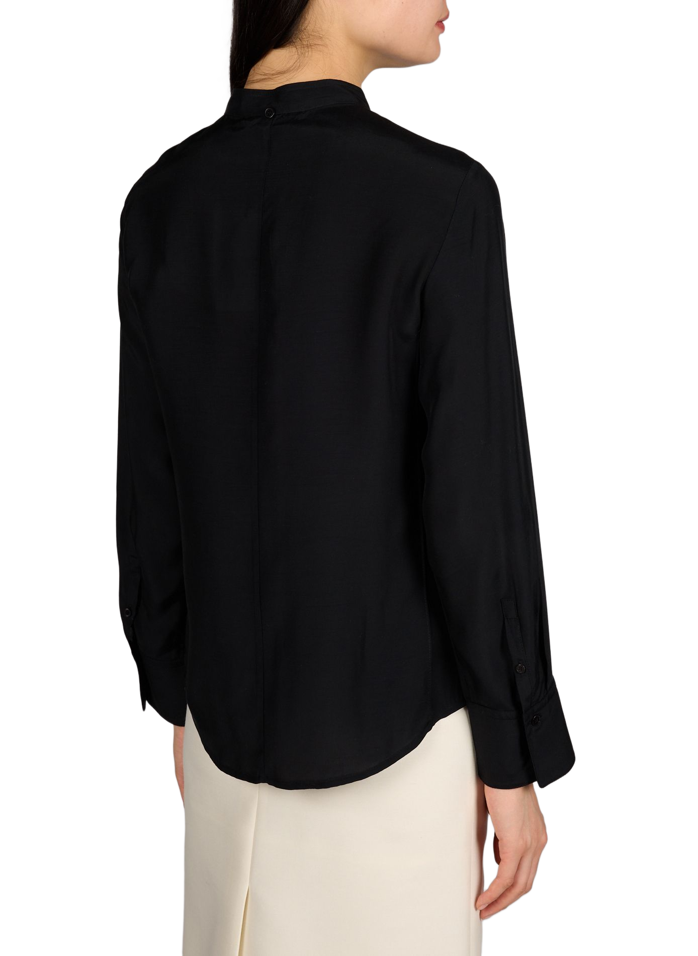 Blouse droite unie avec cape SANDBEIGE Noir