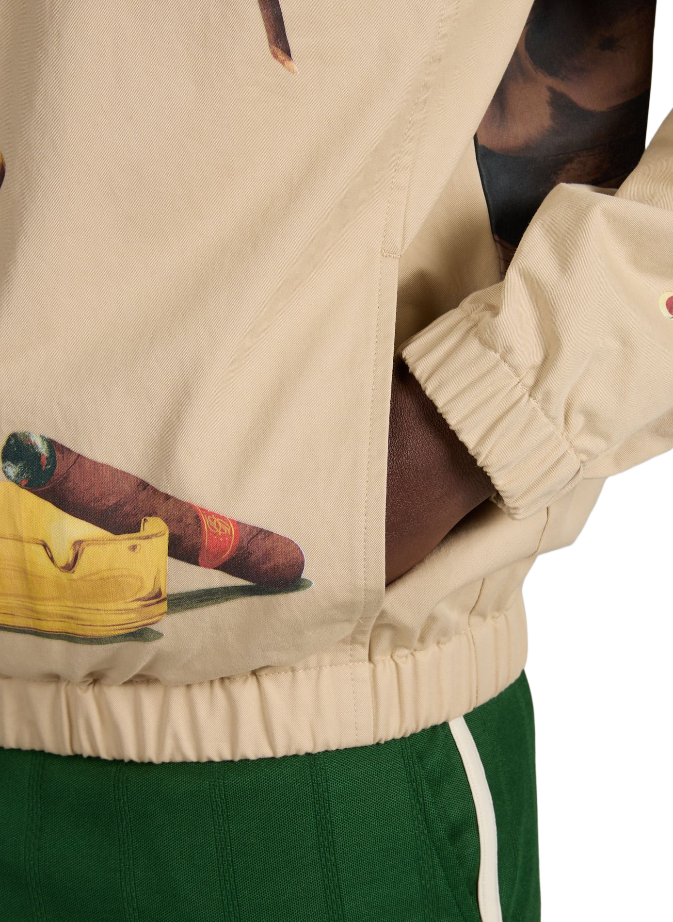 Giacca stampata in cotone DROLE DE MONSIEUR Beige