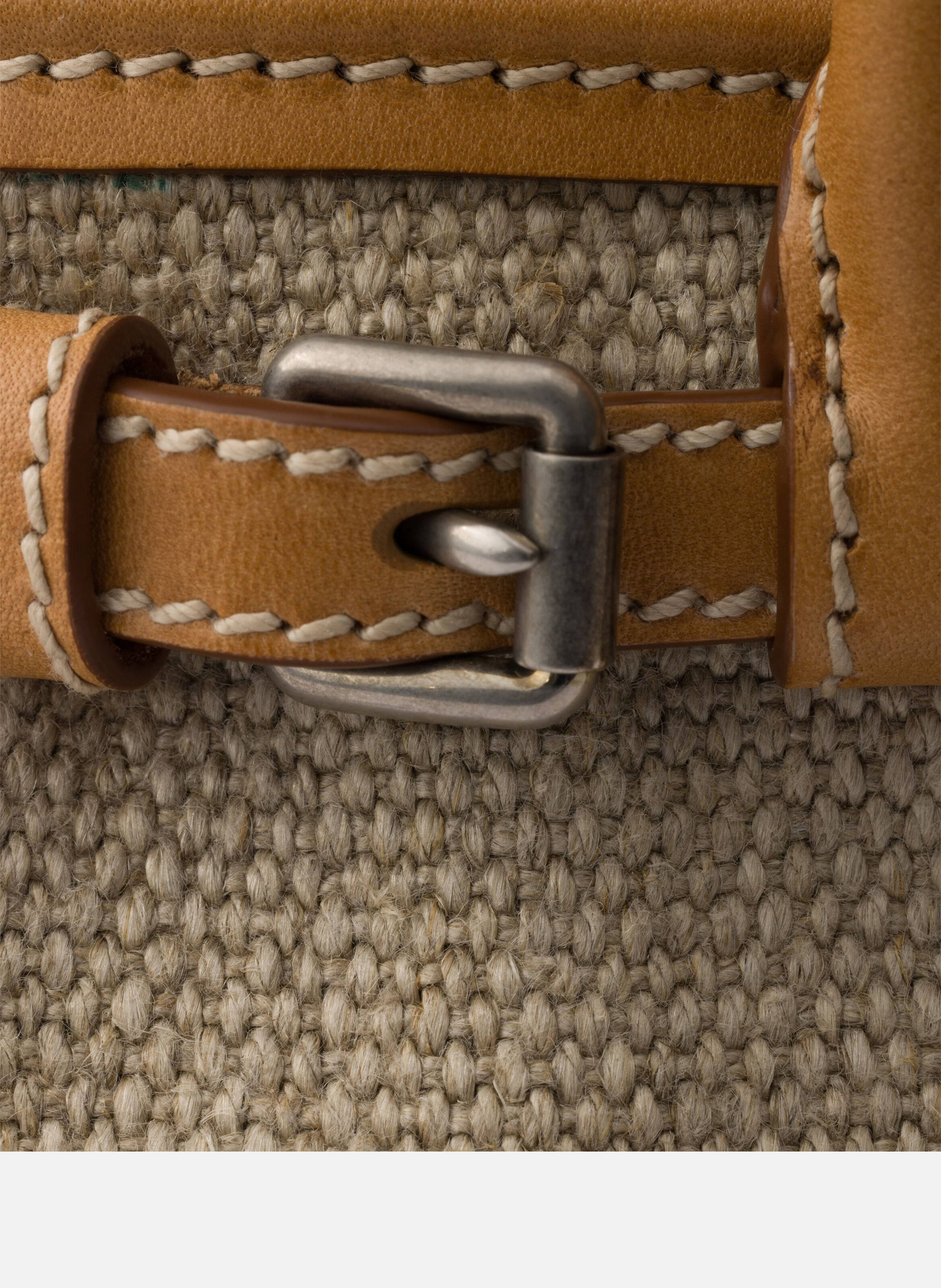 Petit sac à main prada bonnie en lin et cuir PRADA Beige