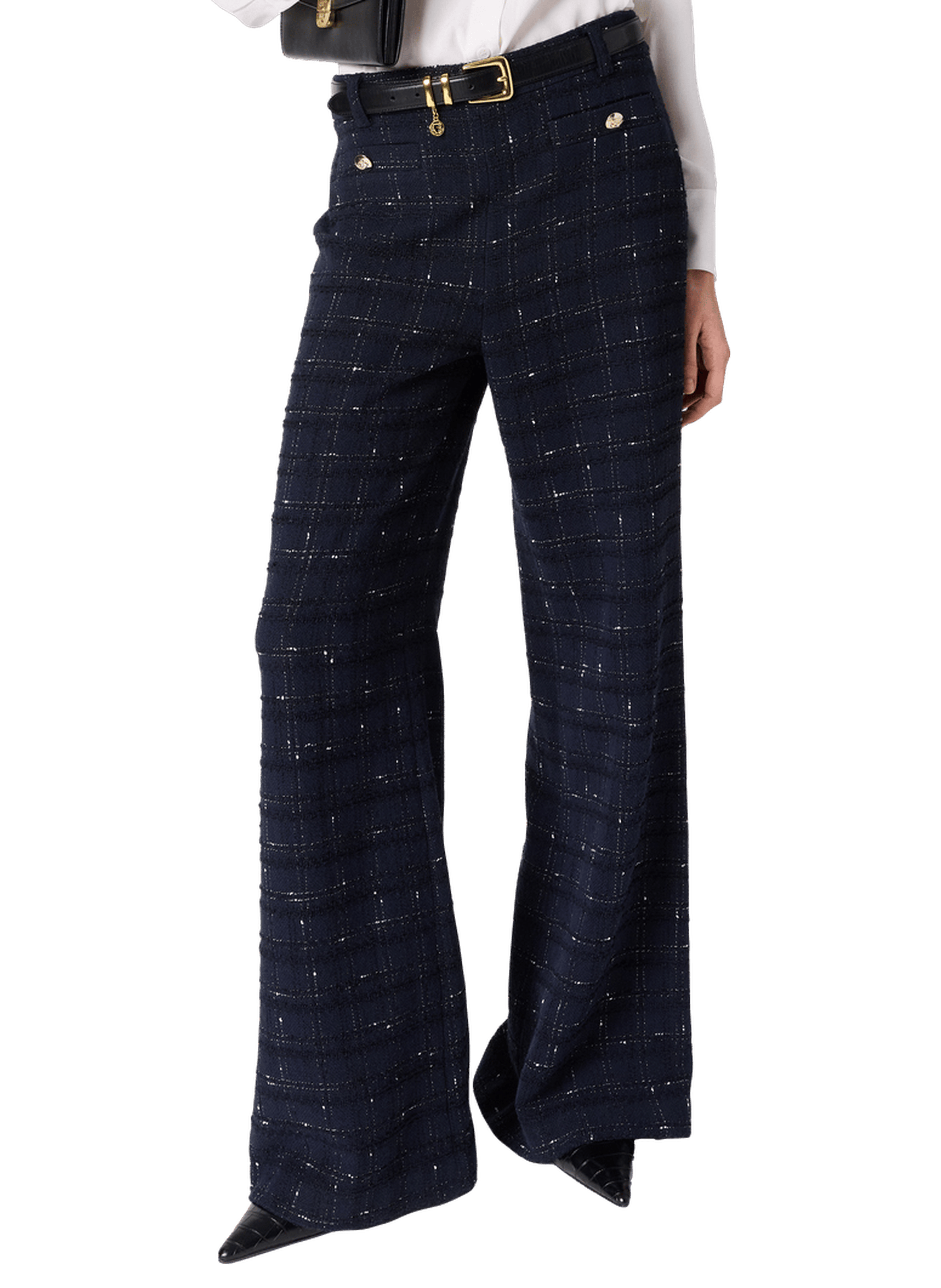 Pantalon large en tweed - aleyna GERARD DAREL Bleu