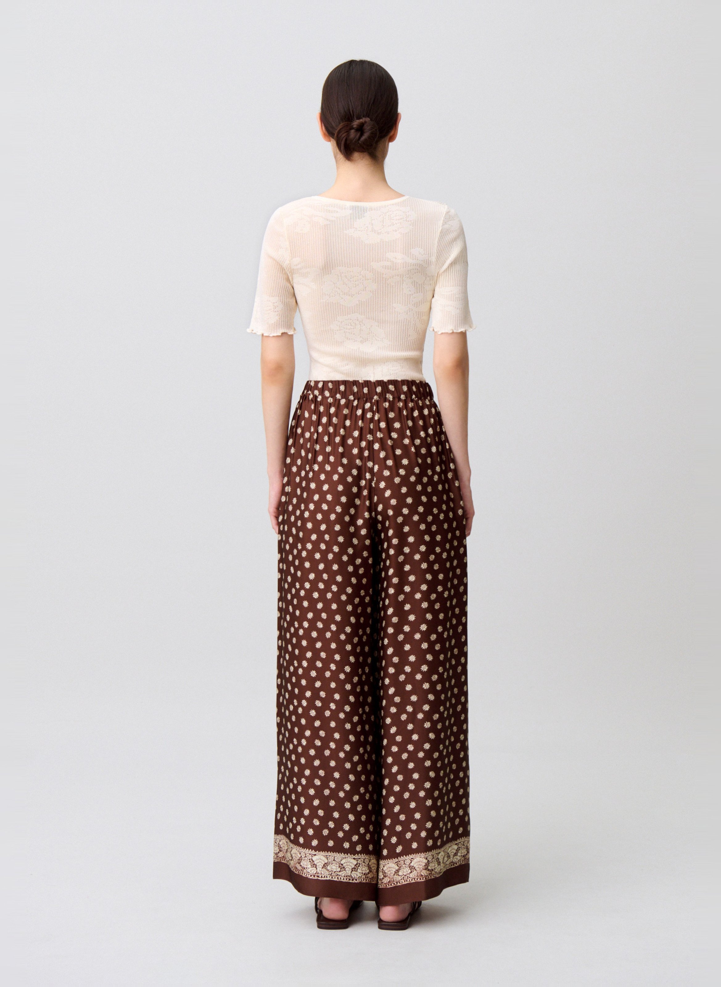 Pantalon large imprimé CLAUDIE PIERLOT Multicolore