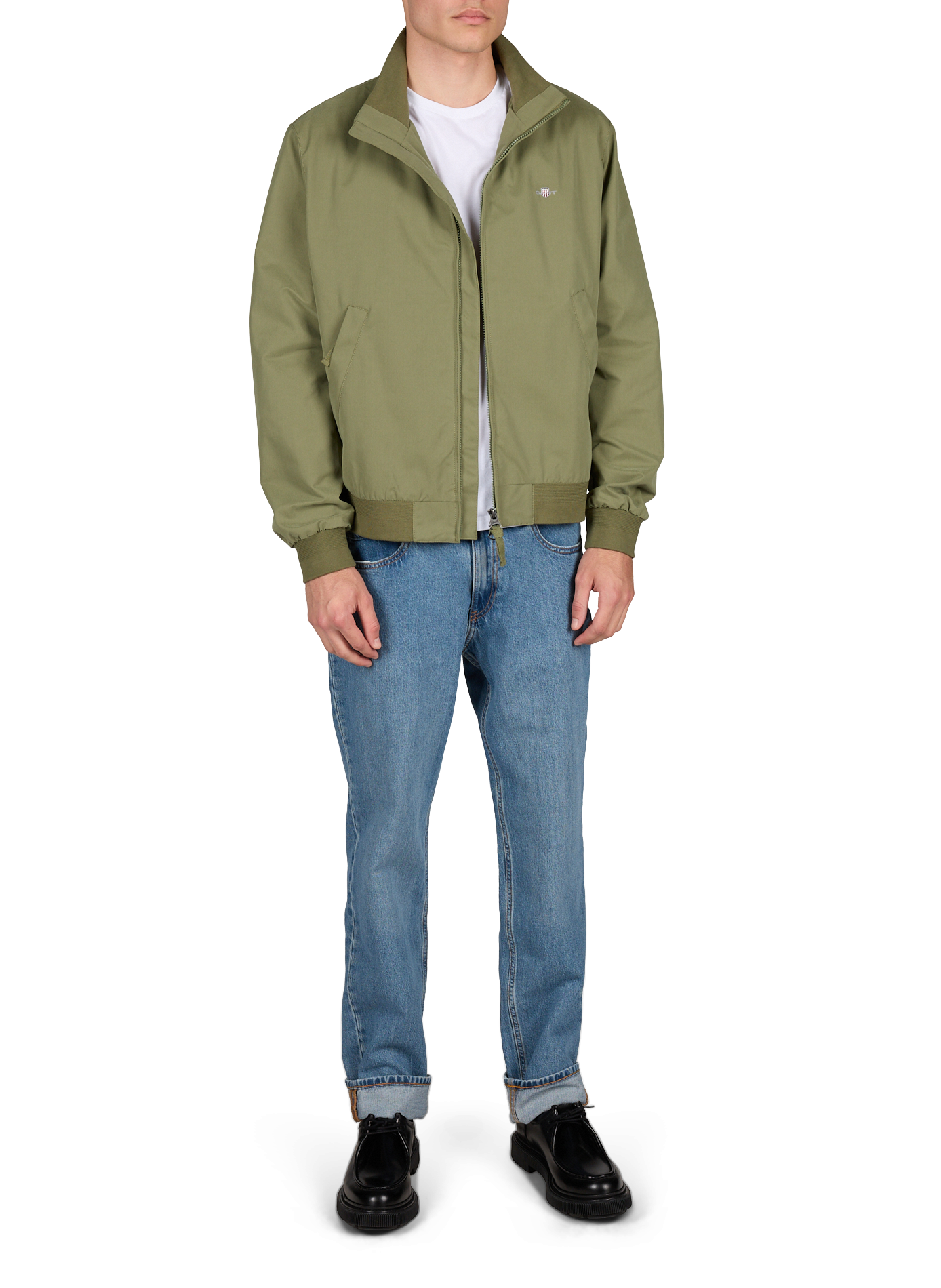 Straight jacket in blended cotton GANT Green