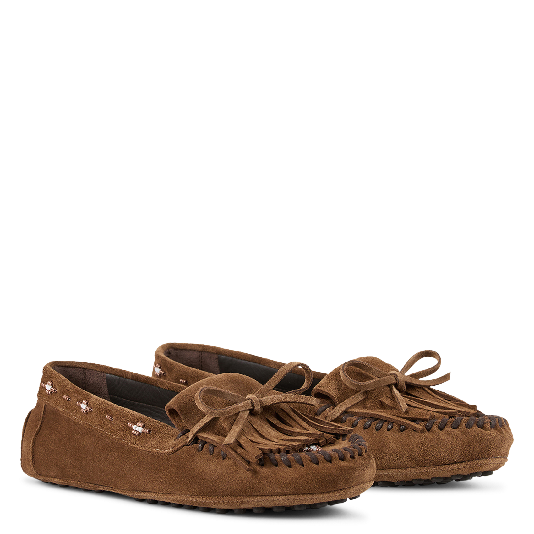Mocassins en cuir corto BA&SH Marron