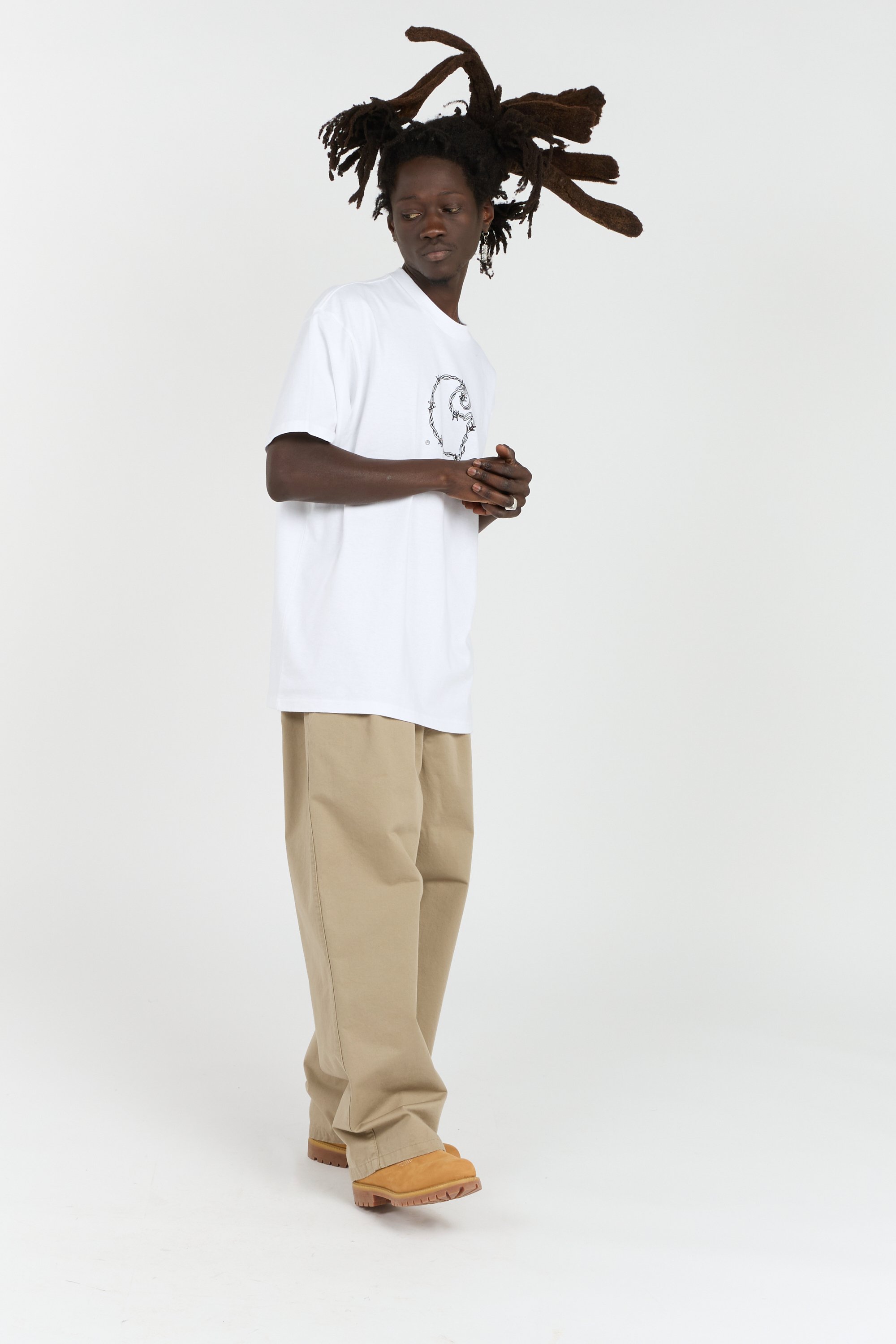 T-shirt s/s barbwire c t-shirt CARHARTT WIP Blanc