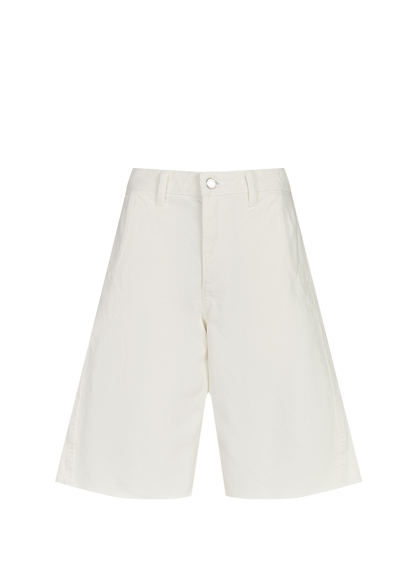 Cotton-blend Bermuda shorts TOPSHOP White
