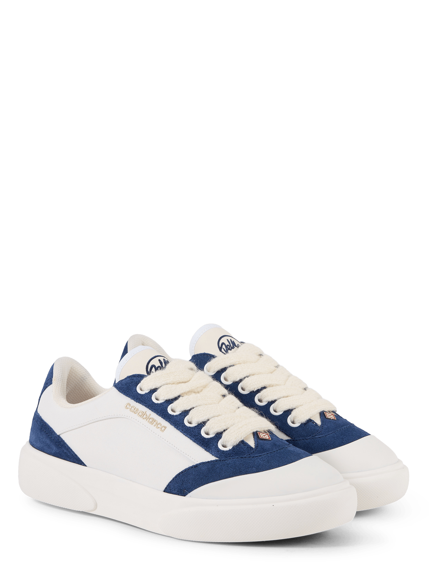 Low-top leather and cotton sneakers CASABLANCA PARIS Multicolour