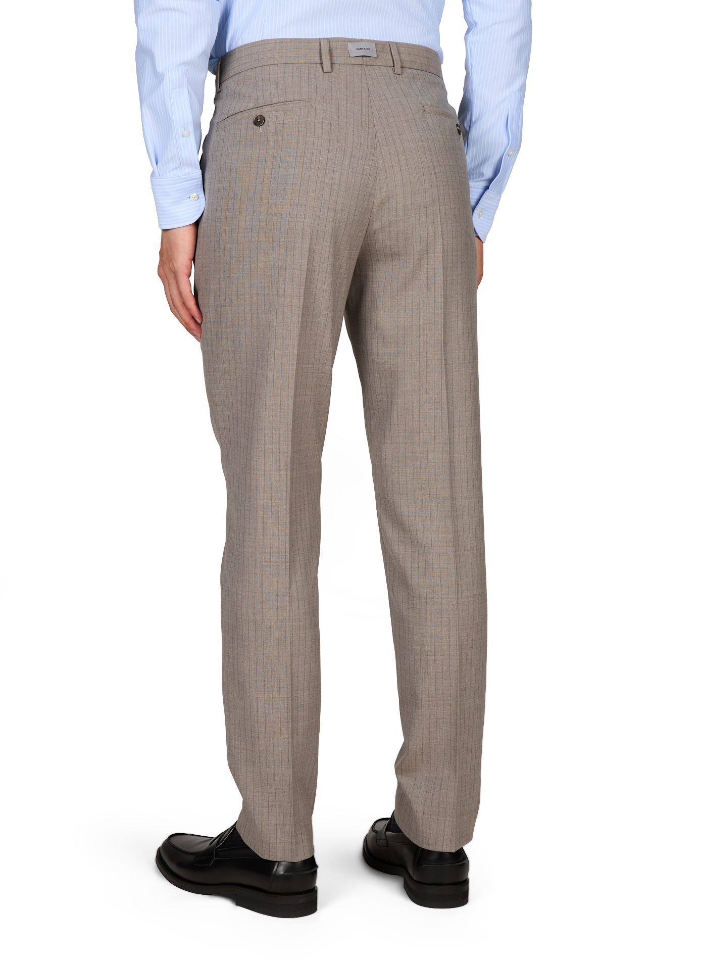 Gestreifte schmal zulaufende Hose mit Falten PIERRE CARDIN Grau