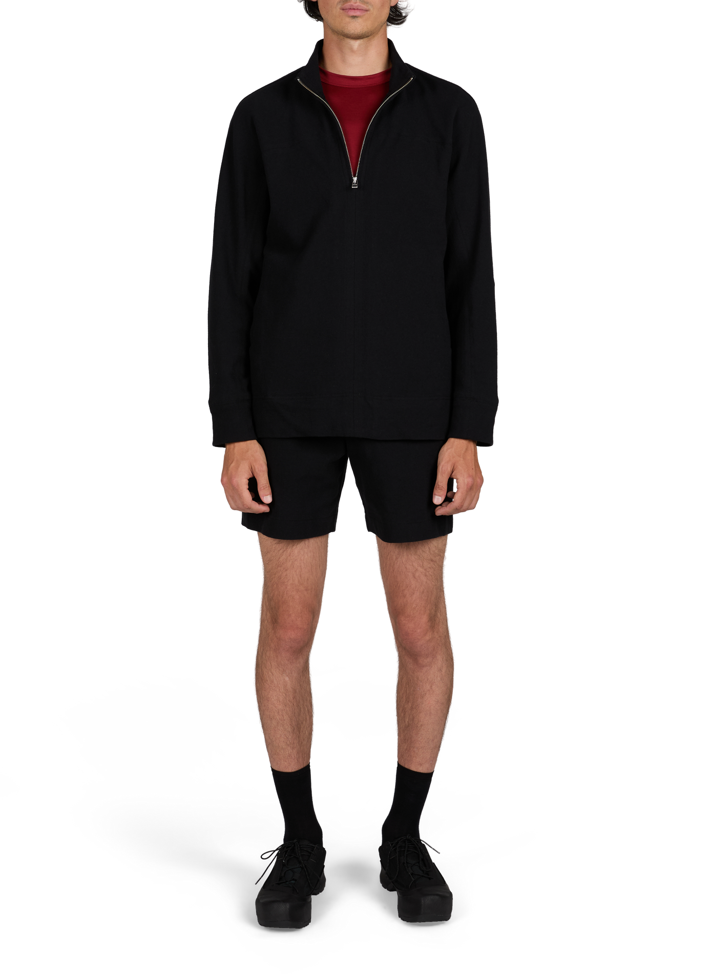 Zip-Neck Jumper OMAR AFRIDI Black
