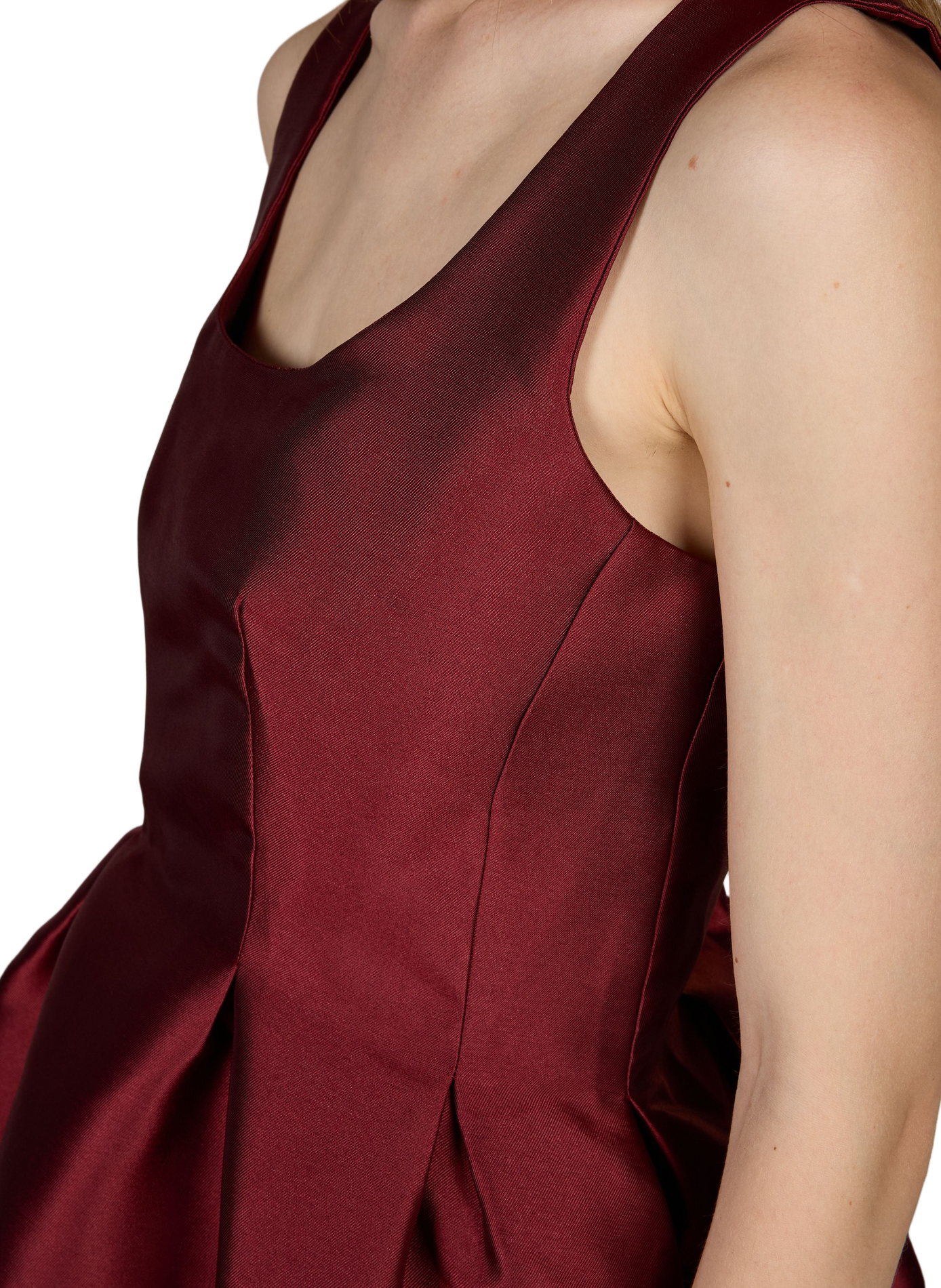Ausgestelltes langes Kleid MARQUES ALMEIDA Rot