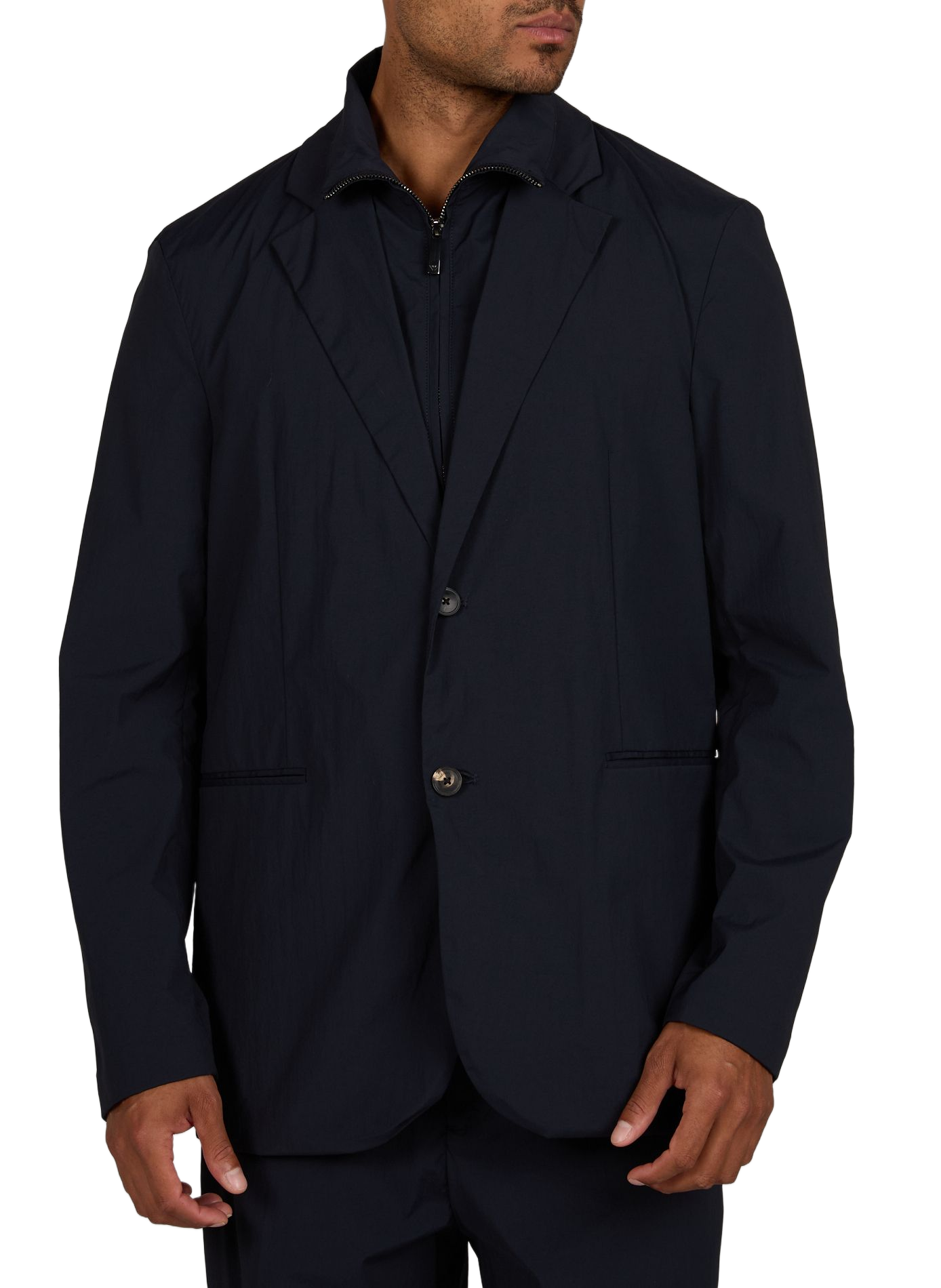 Removable straight blazer EMPORIO ARMANI Blue
