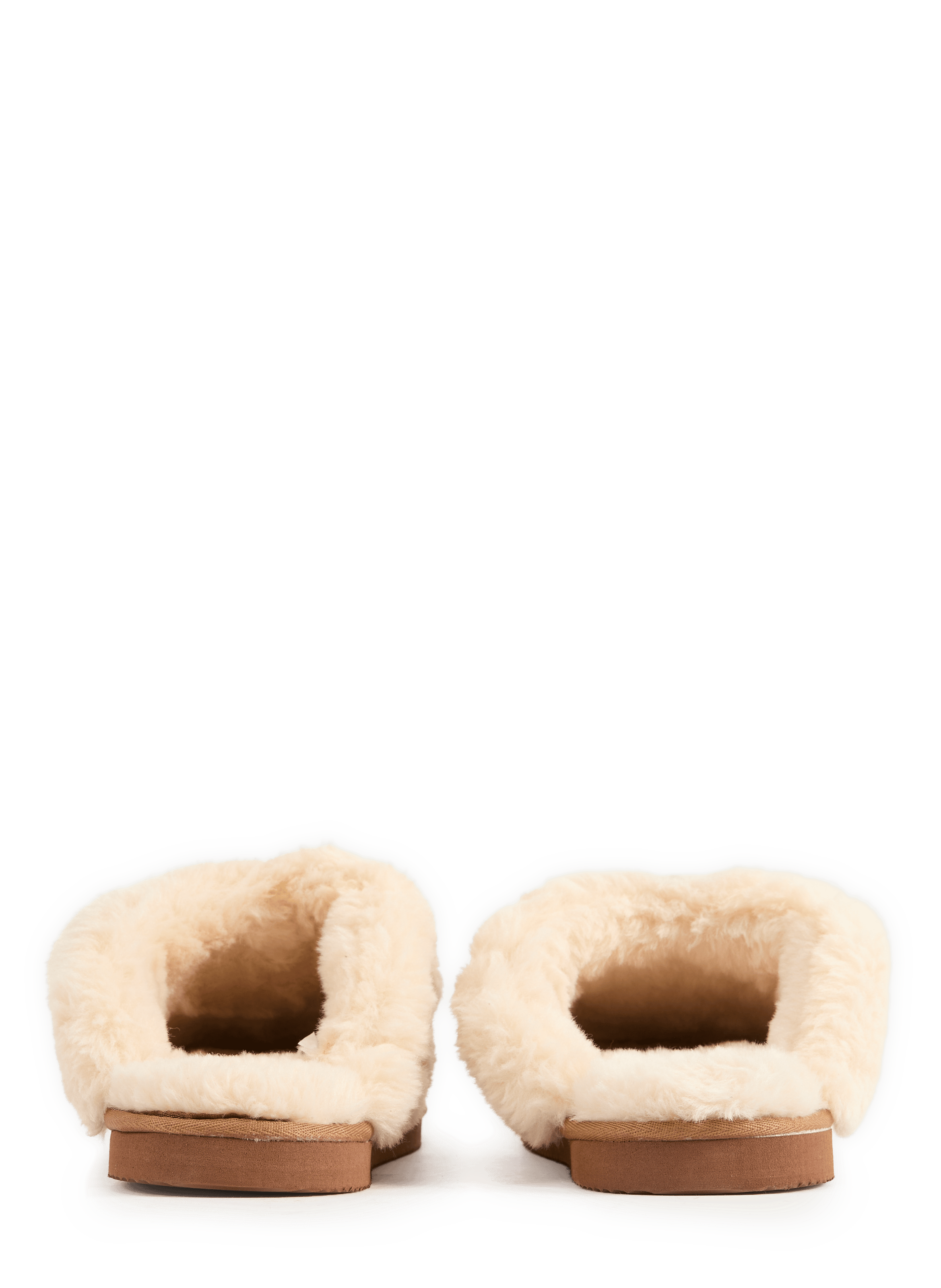 Shearling Effect Slippers ISOTONER Brown