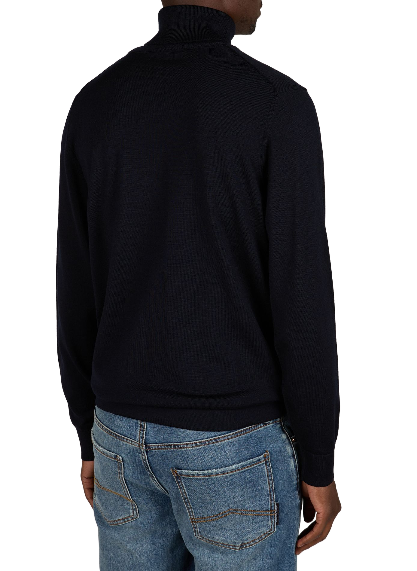 Pull Marek à col roulé en laine vierge  STRELLSON Bleu