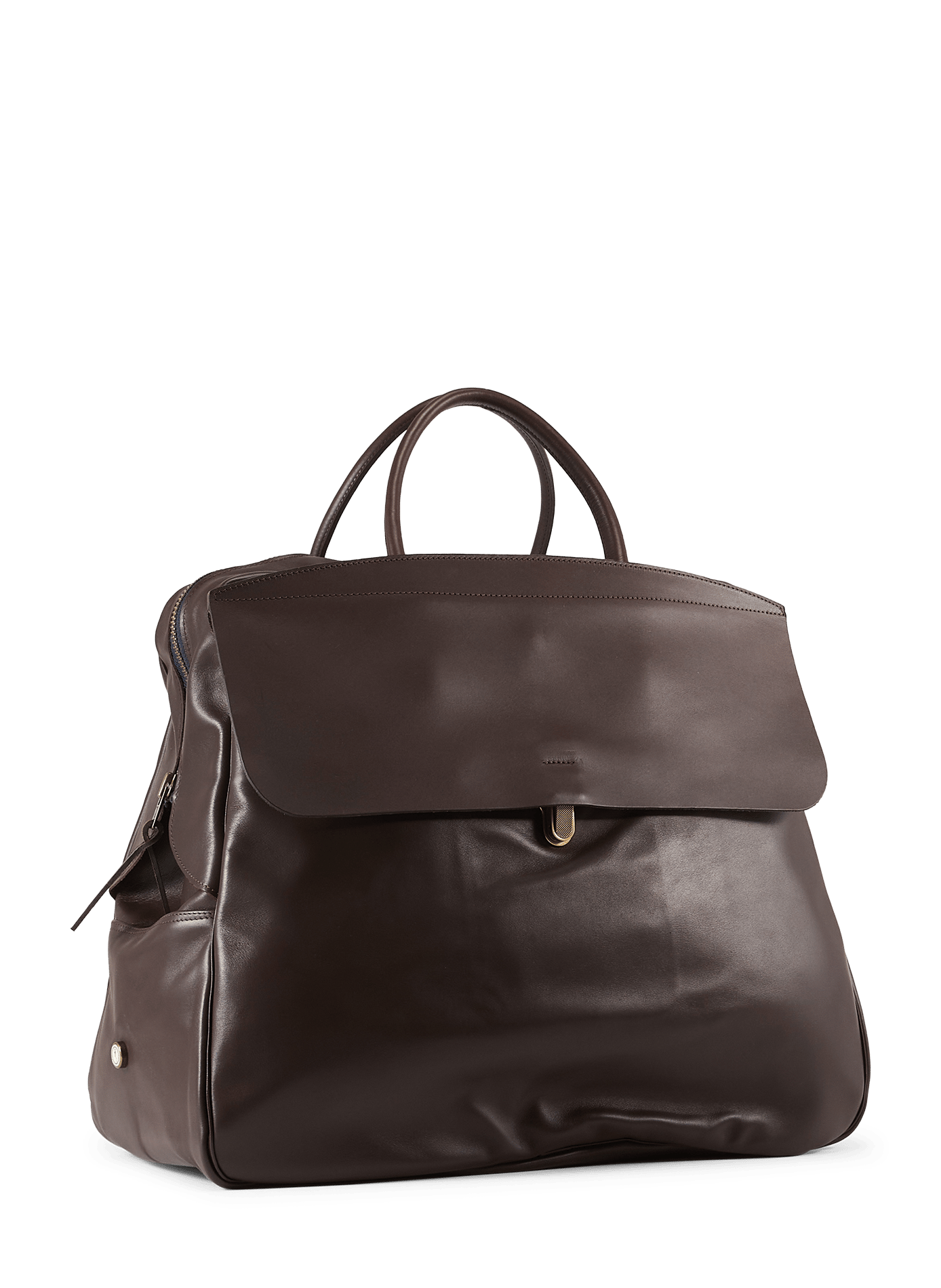Zoom leather travel bag BLEU DE CHAUFFE Brown