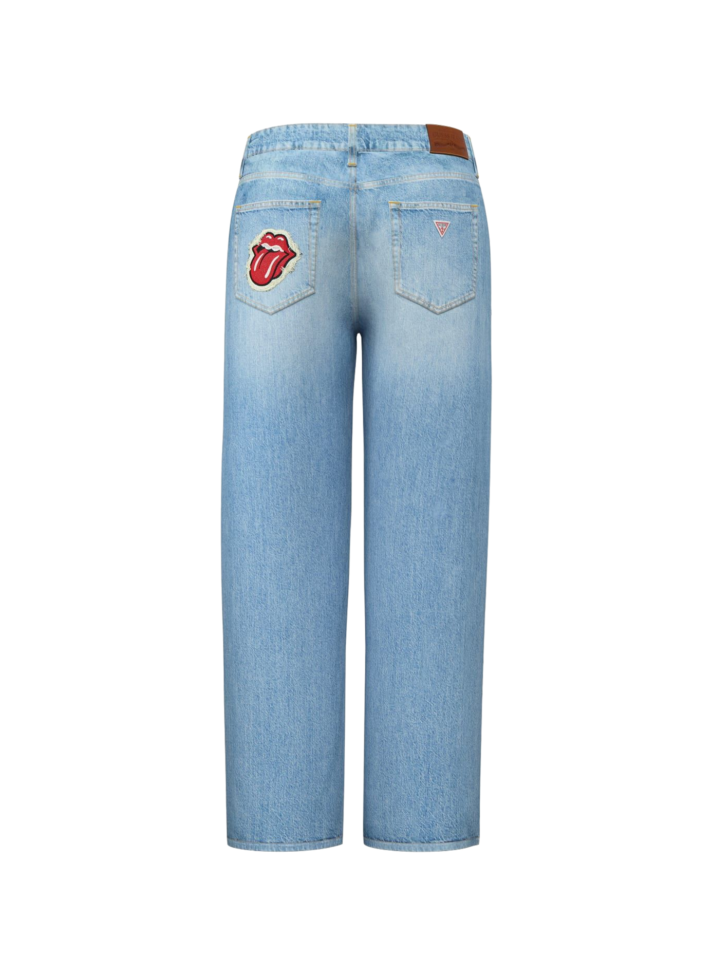 Straight-leg jeans with cotton-blend embroidery GUESS Blue