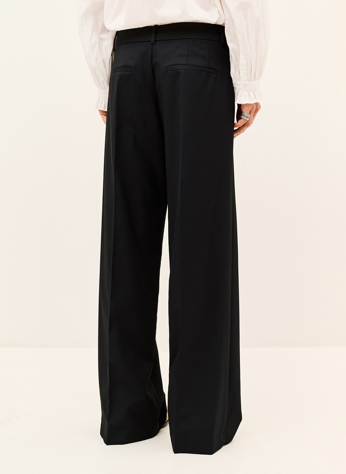 Effen rechte pantalon in pistachekleur BA&SH Zwart