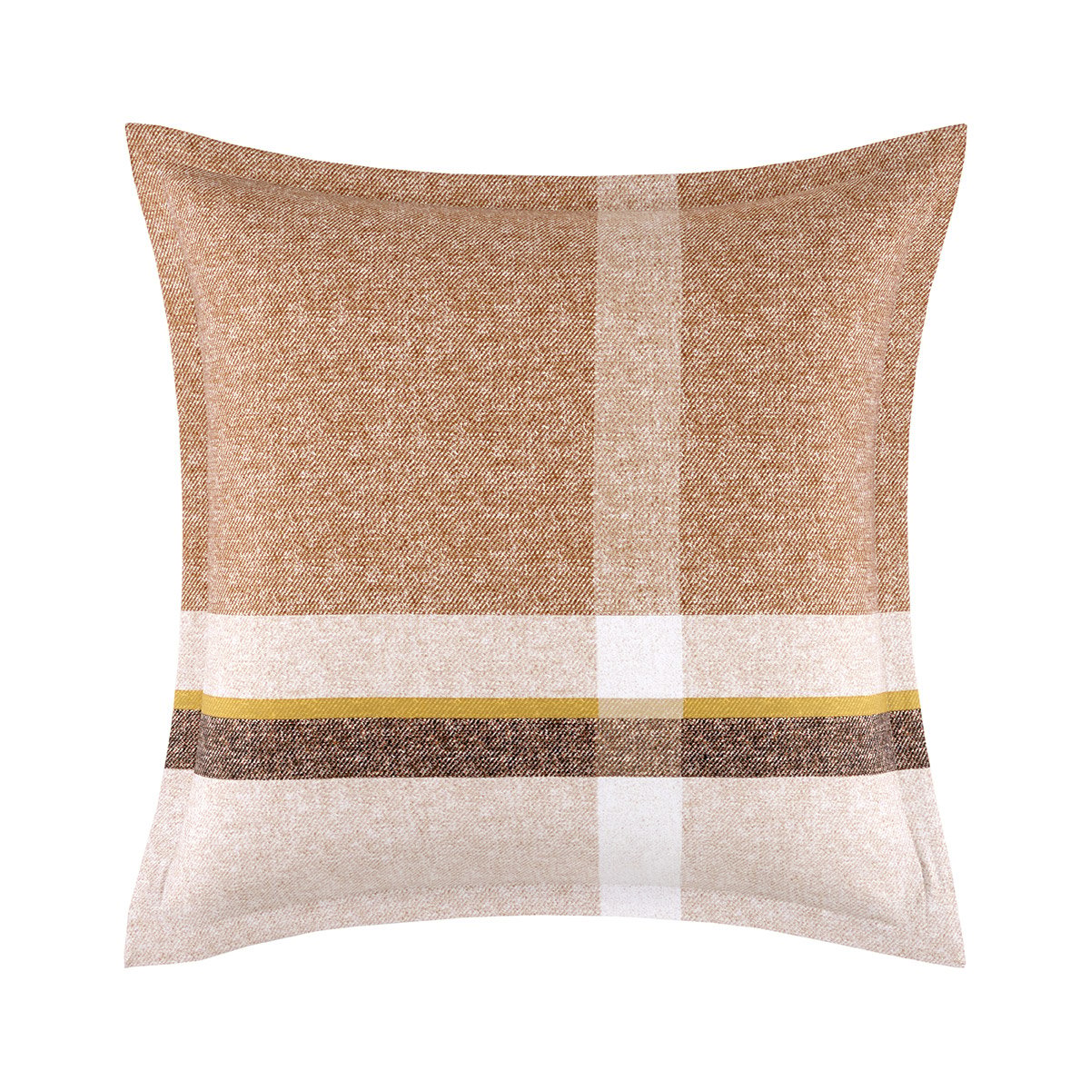 Taie d'oreiller en satin de coton, loomis BOSS HOME Marron