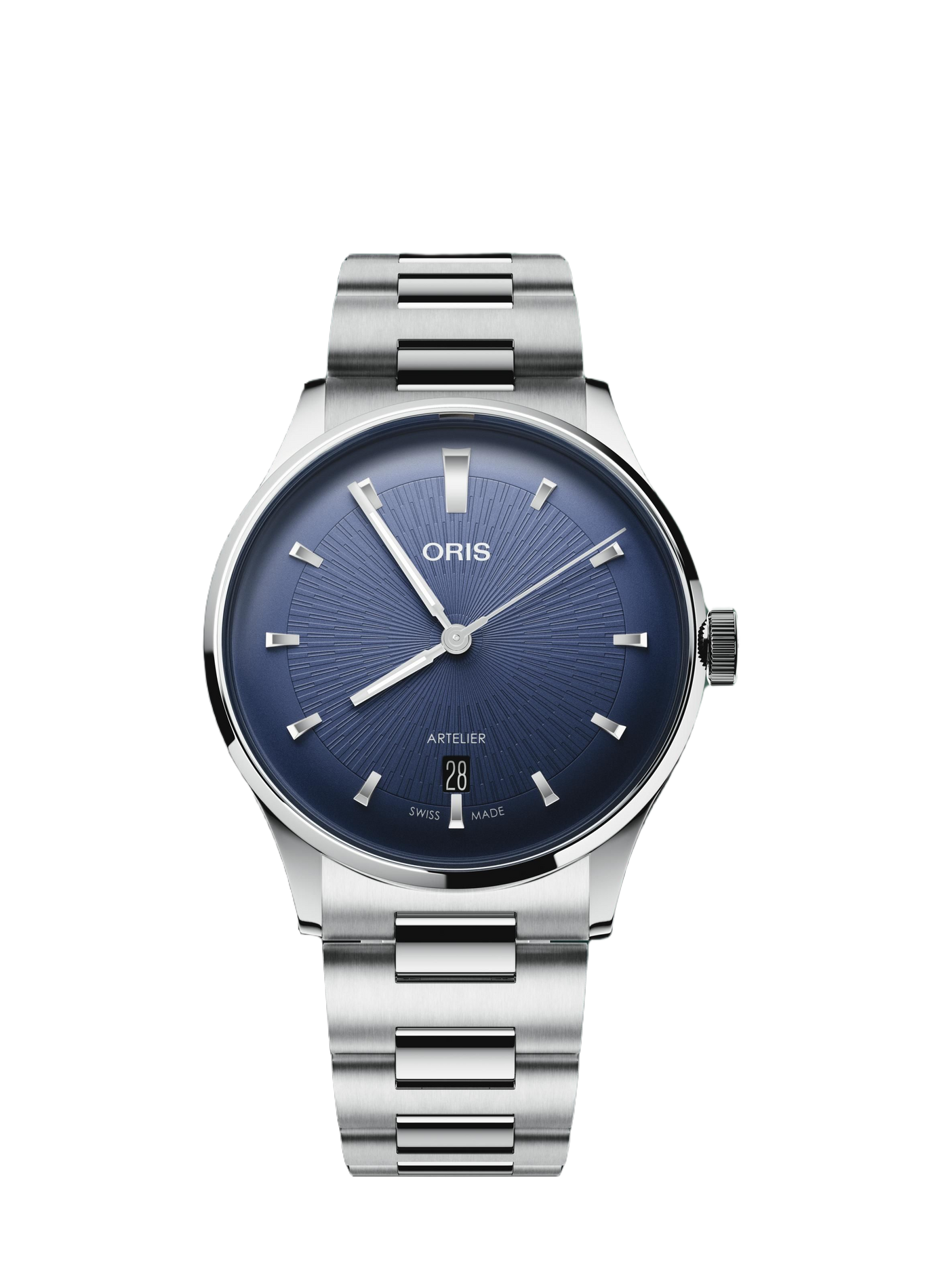 Montre automatique Oris Artelier Date en acier inoxydable ORIS Bleu