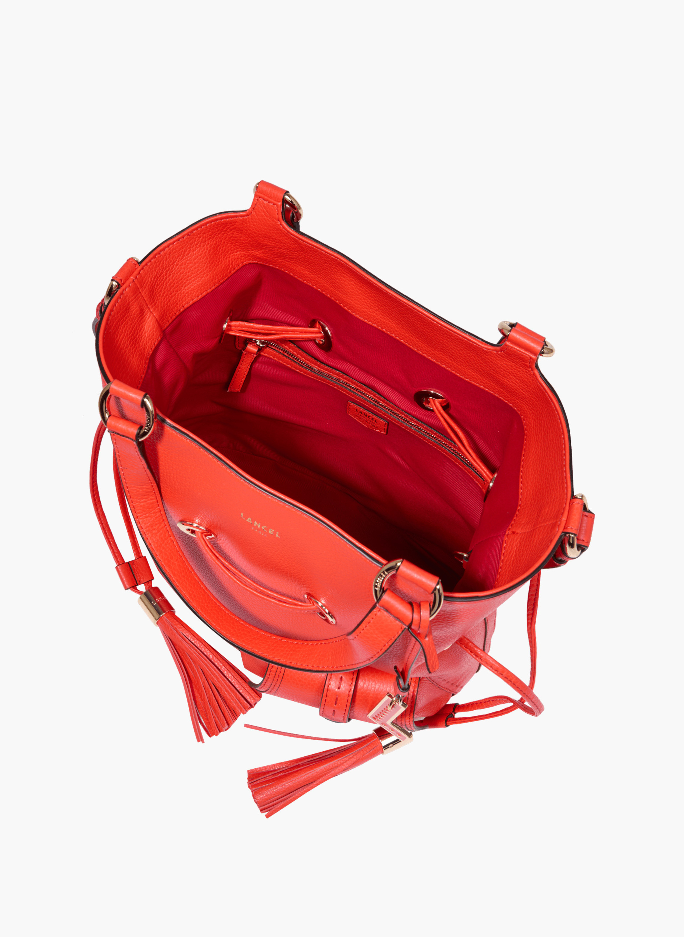 Handtas m eerste flirt van Lancel in leer. LANCEL Oranje