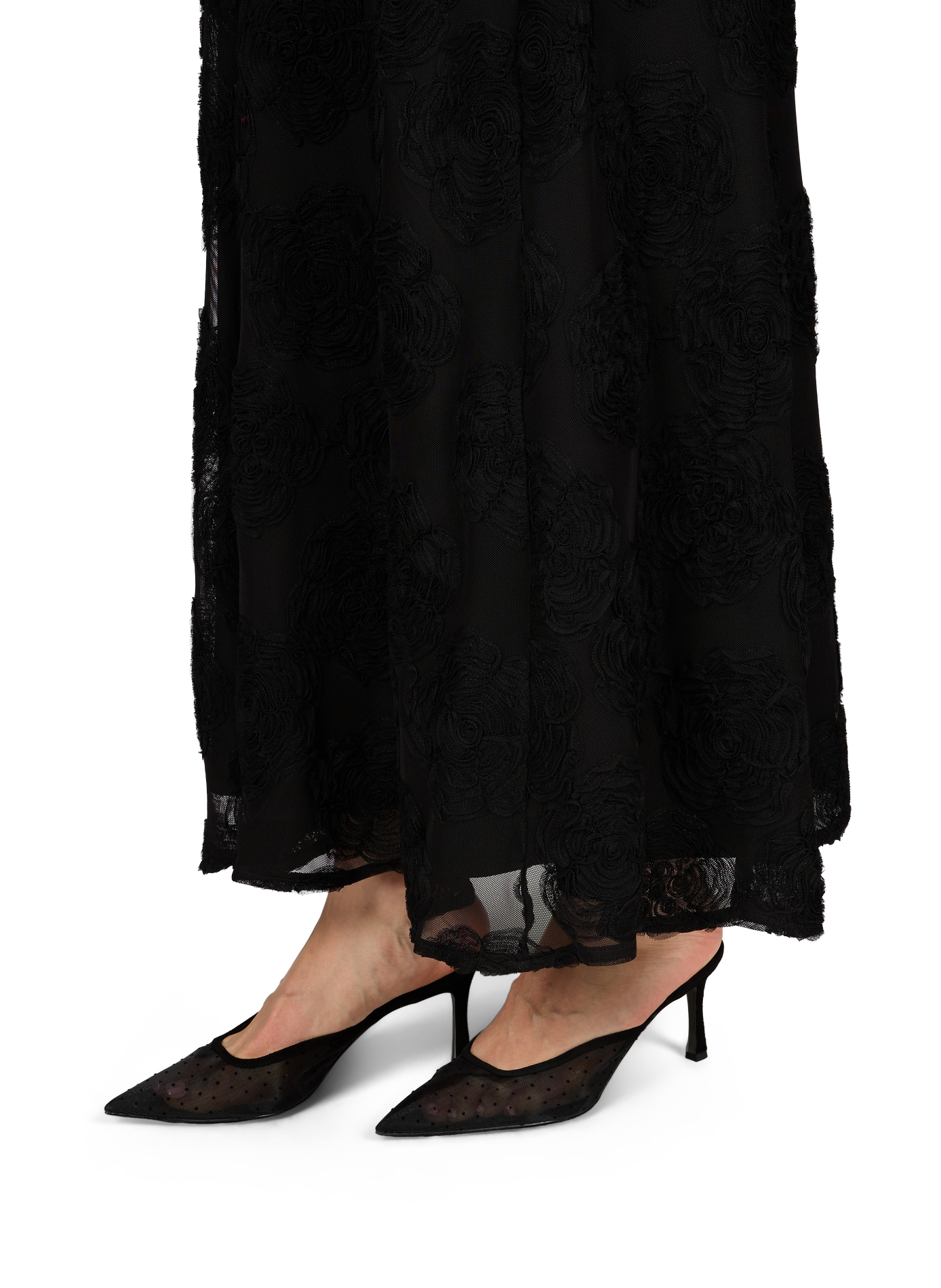 Margaux Mesh heeled mules in mesh | Black SAM EDELMAN Women
