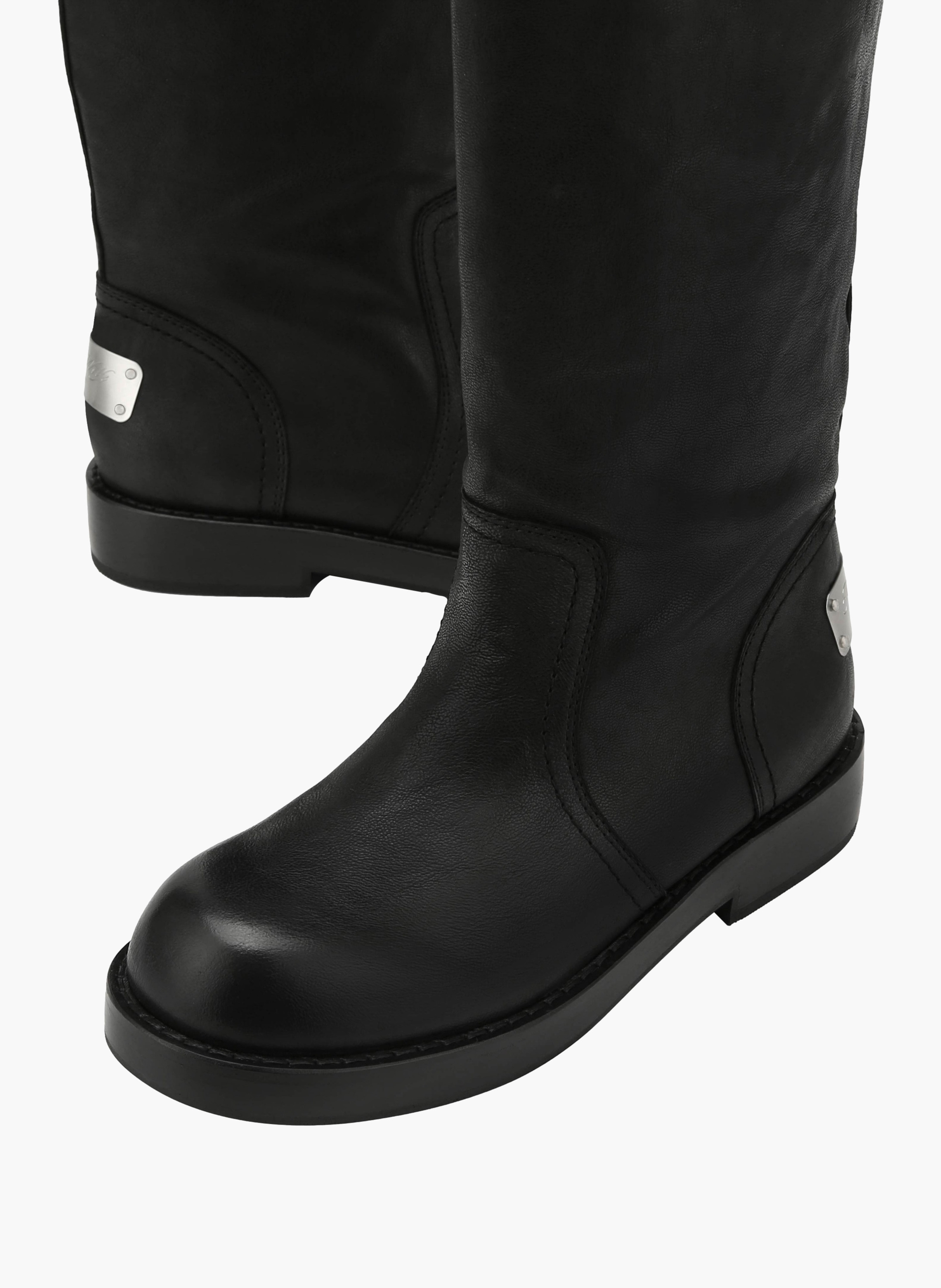 Bottines hearty en cuir patiné NAKED WOLFE Noir
