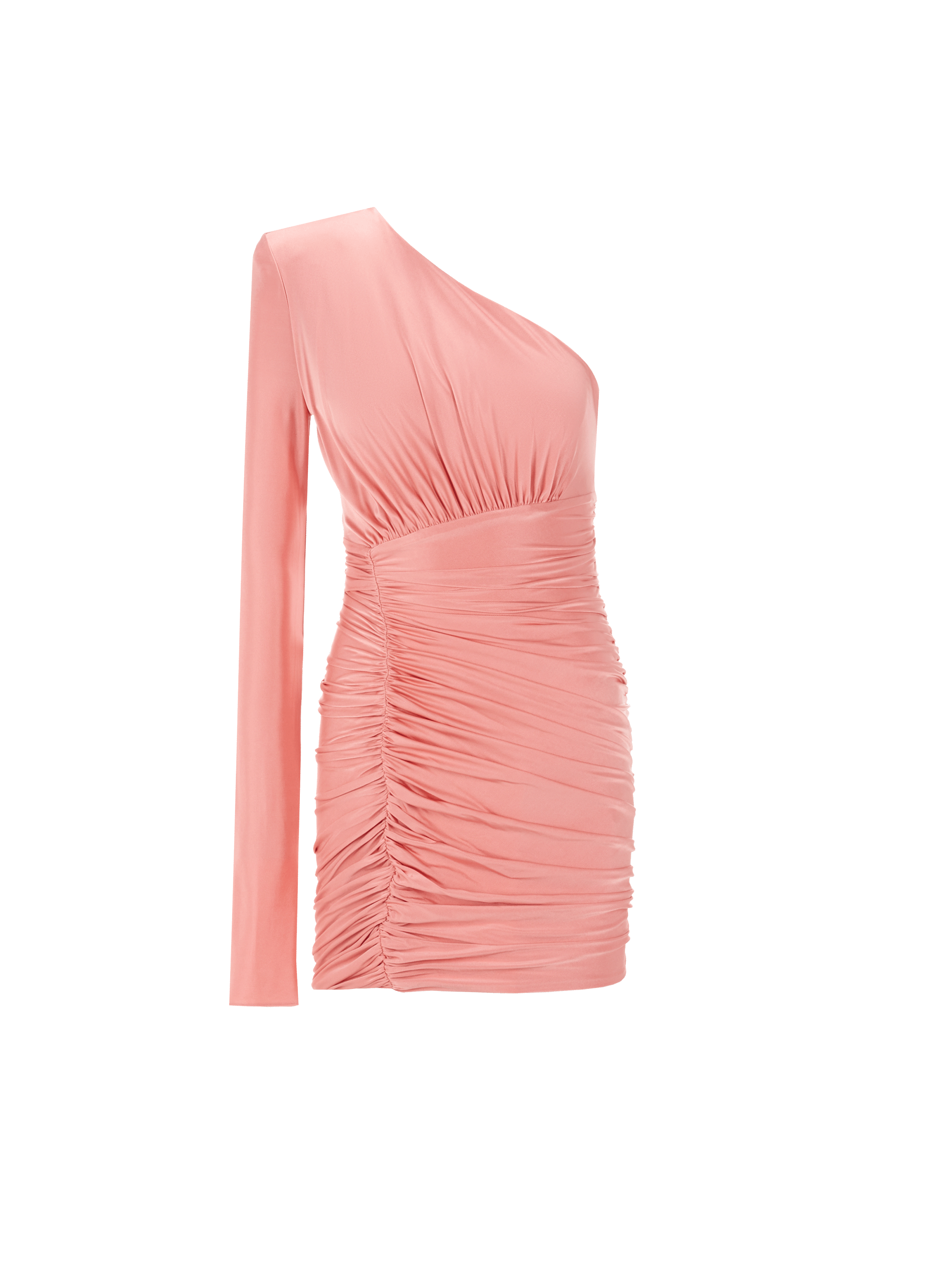 ALEXANDRE VAUTHIER Asymmetric draped satin dress Pink