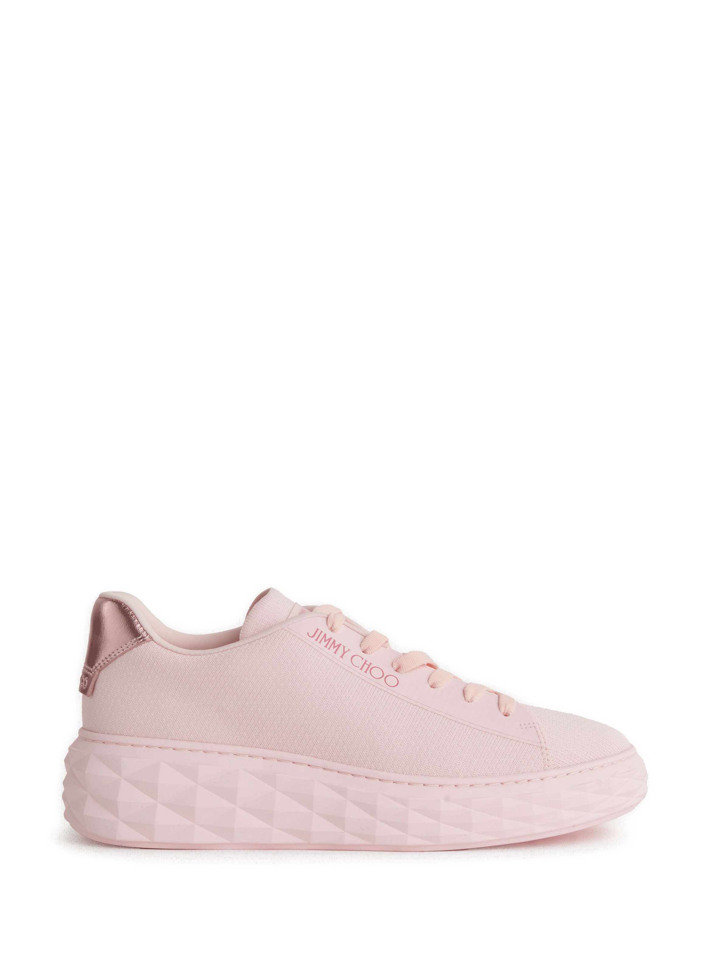 JIMMY CHOO Low-top knit sneakers  Pink