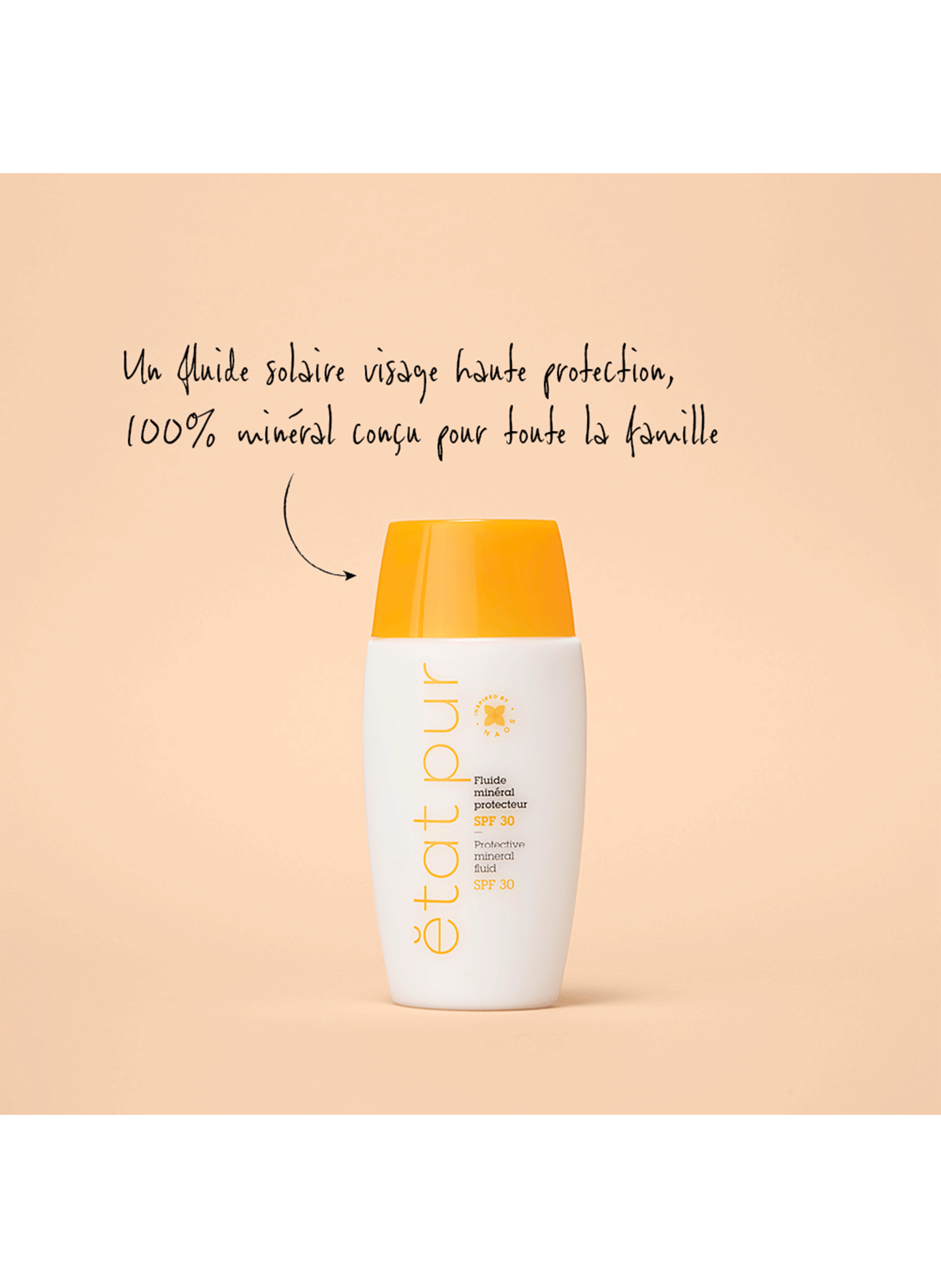 Le fluide minéral solaire SPF30 ETAT PUR No color