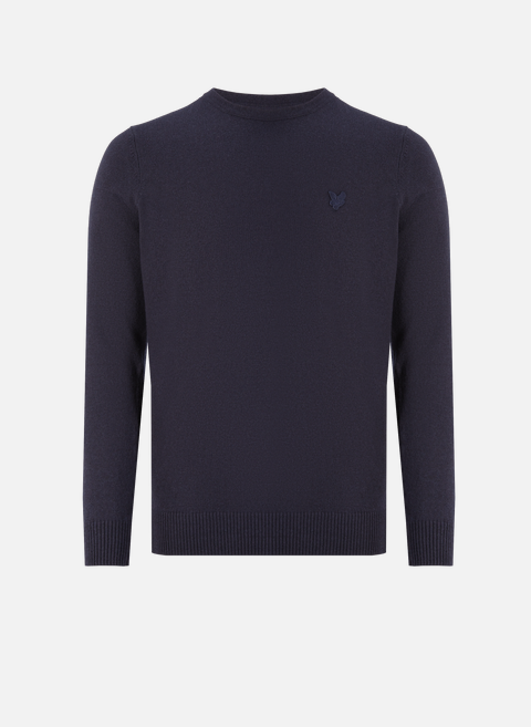 Blue cotton and wool sweaterLYLE & SCOTT 