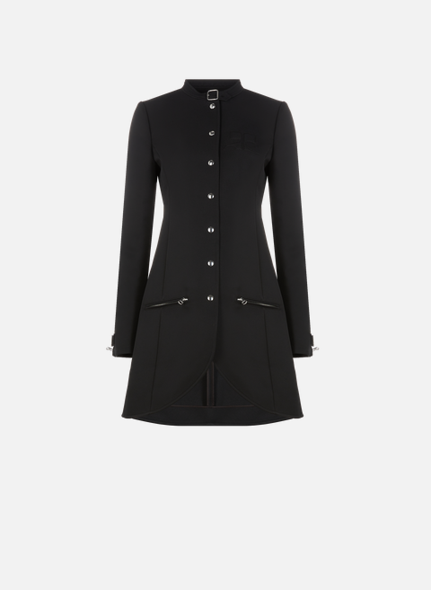 Courrèges black ellipse coat 