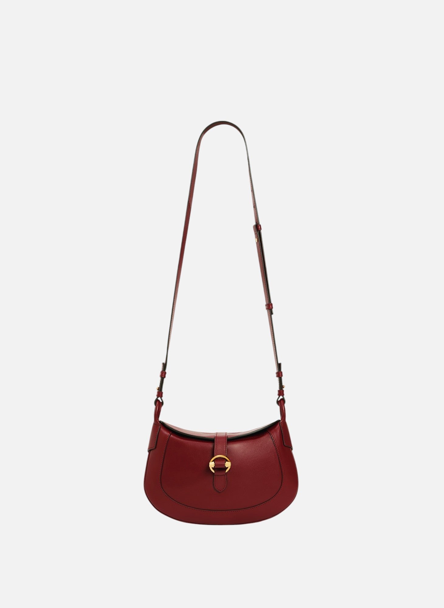 Petit sac bandoulière pia en cuir lisse LE TANNEUR Rouge