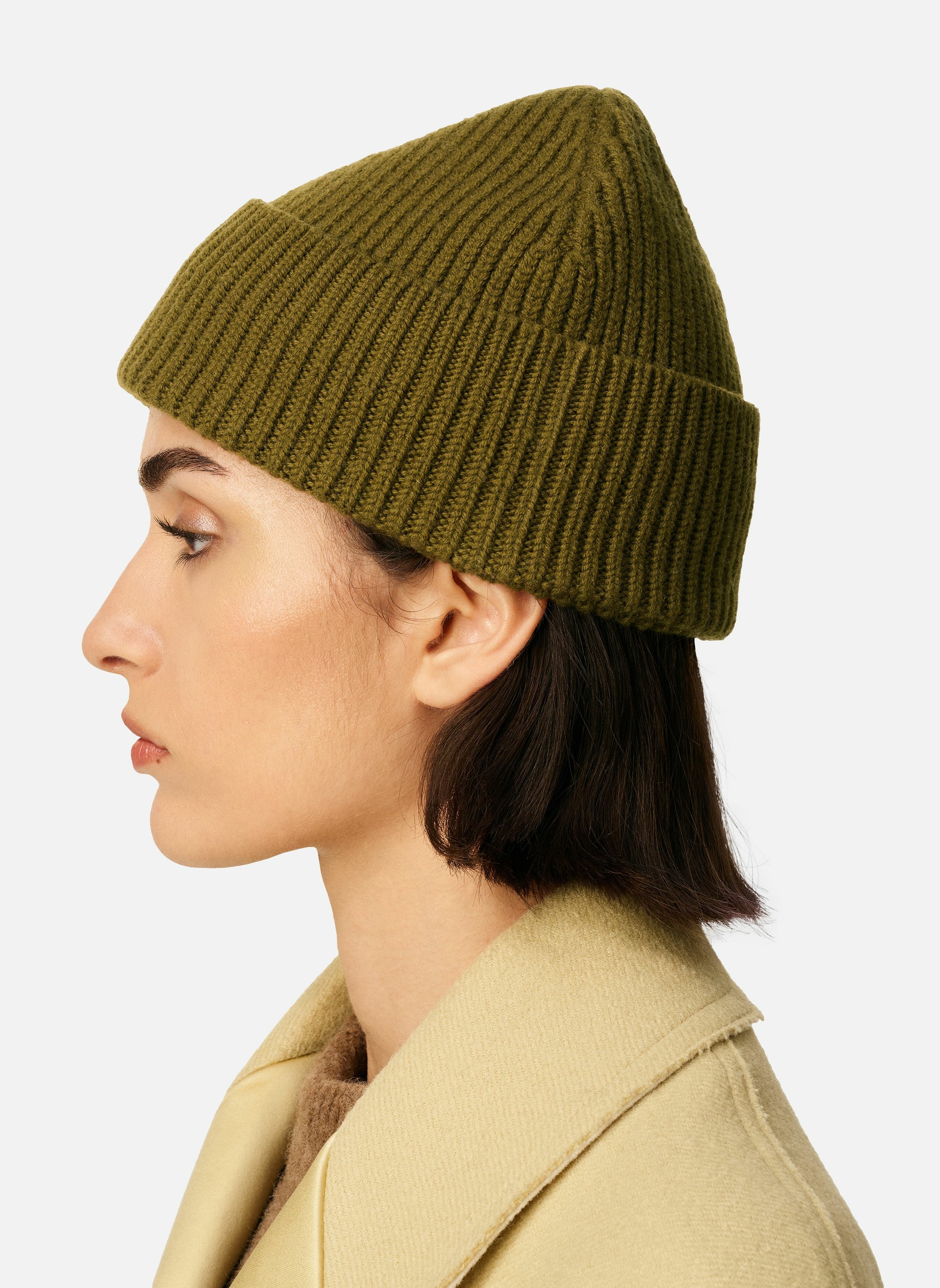 Bonnet ami de coeur en laine unisexe AMI PARIS Vert